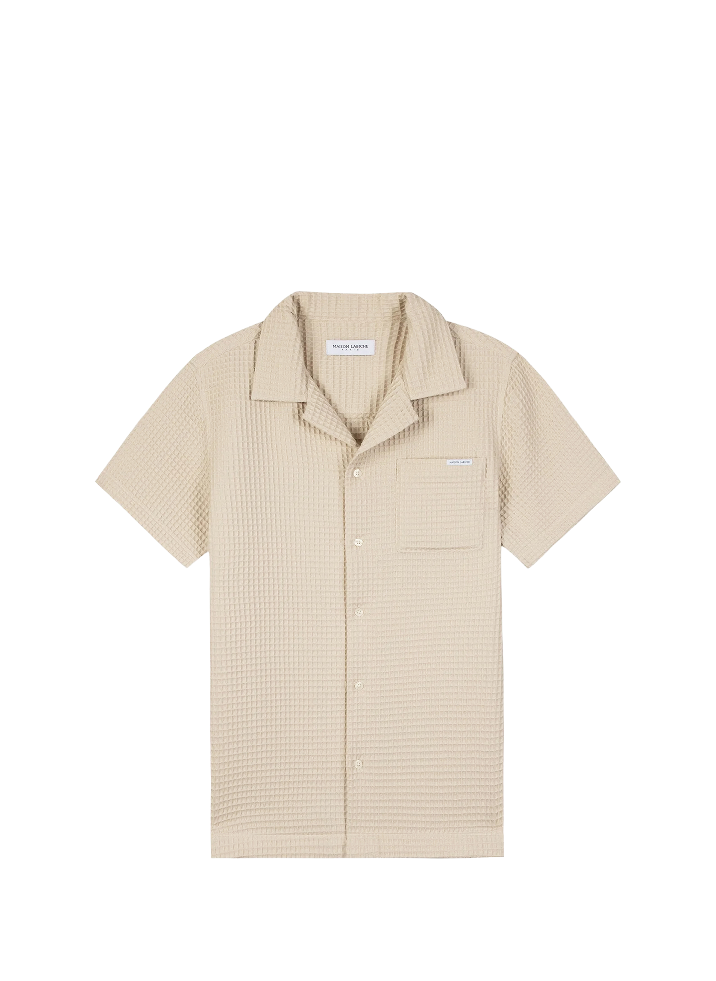 Textured cotton waffle shirt MAISON LABICHE Beige