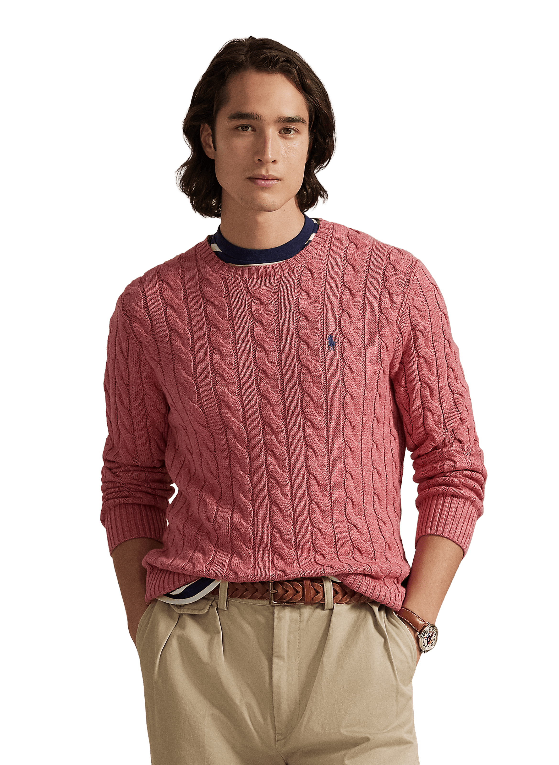 Cable knit jumper POLO RALPH LAUREN Red