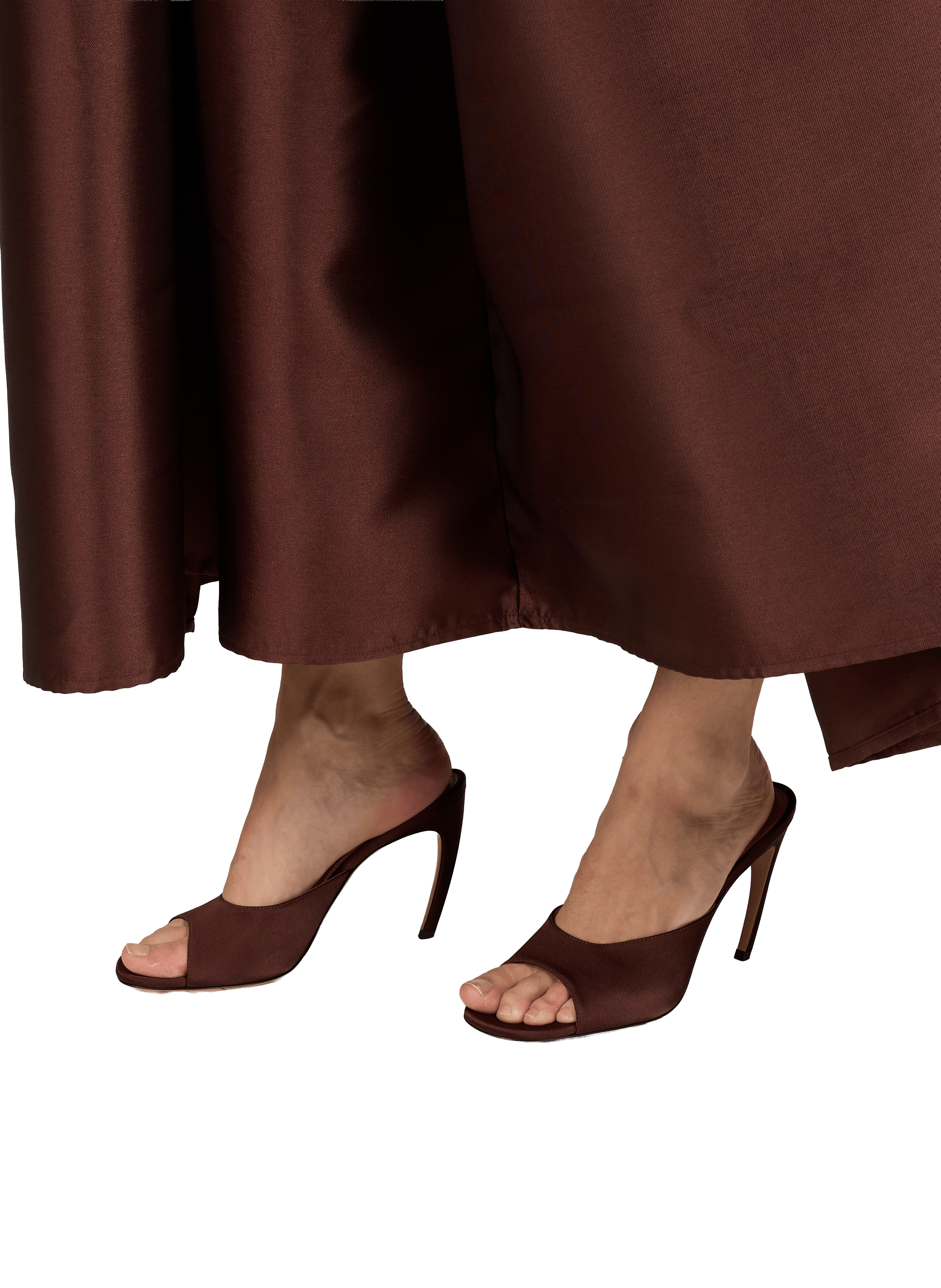 Satin pumps THE ATTICO Brown