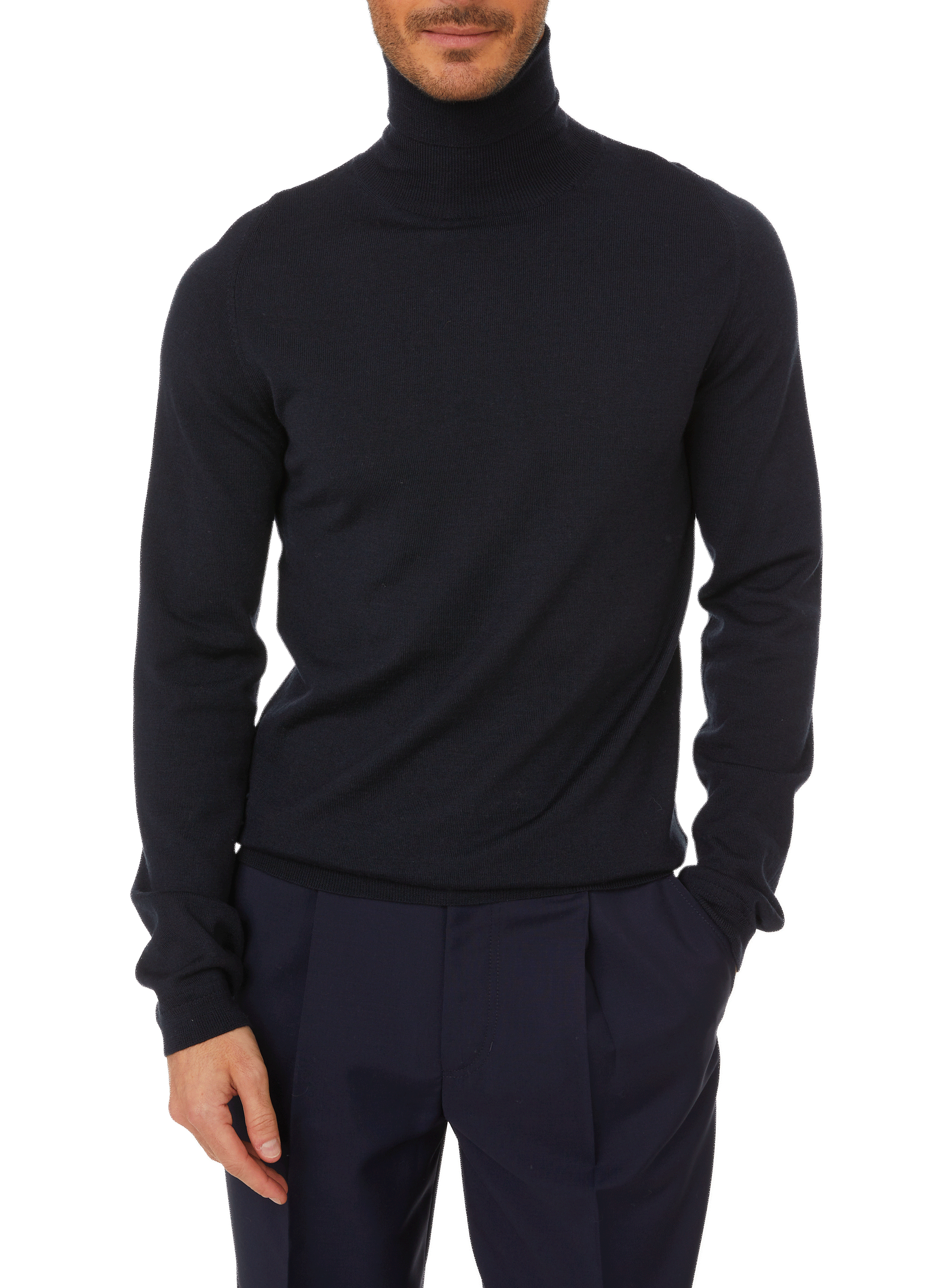 Merino wool turtleneck jumper AU PRINTEMPS PARIS Blue