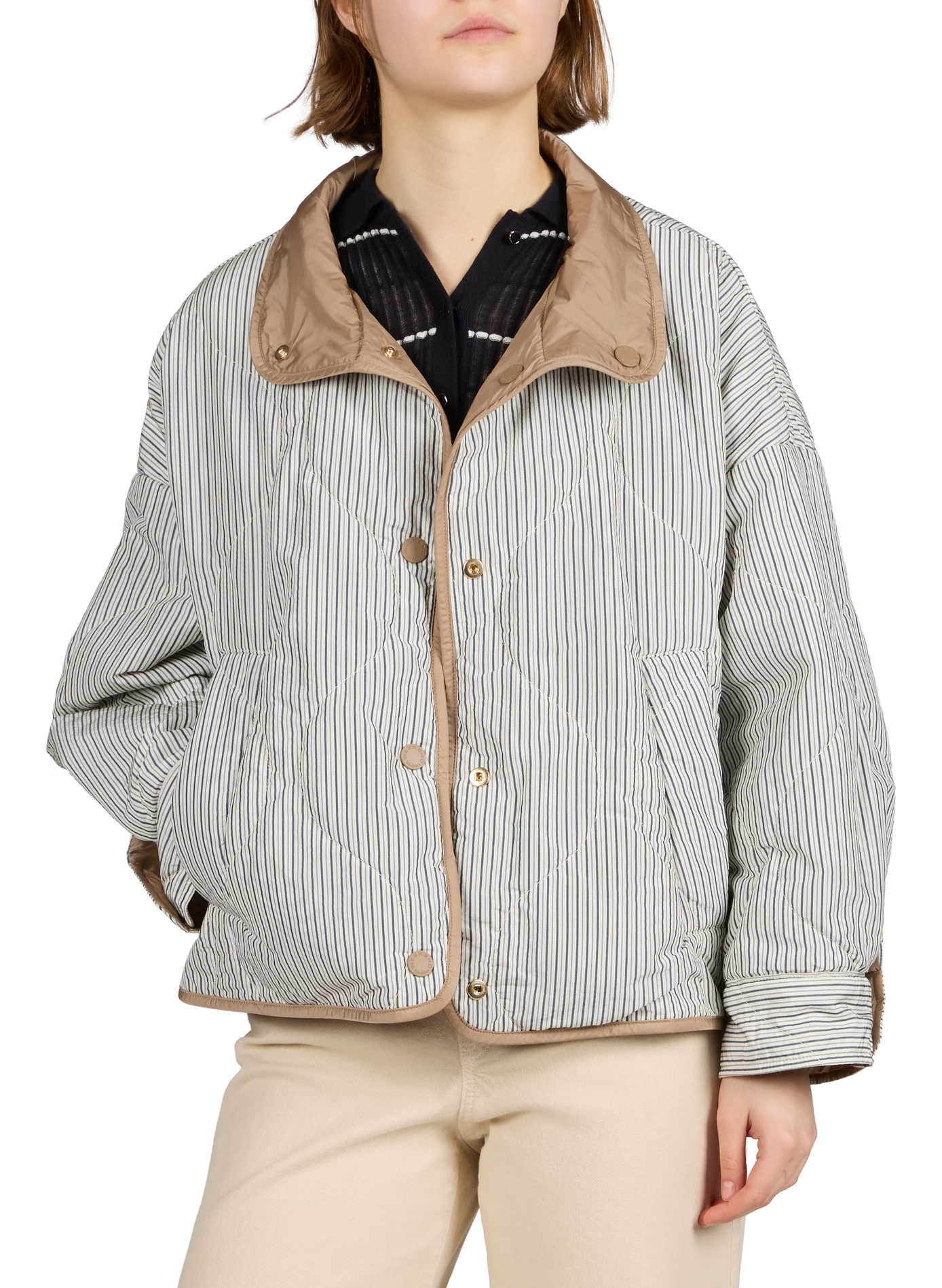 Veste réversible à col montant MAX MARA WEEK END Marron