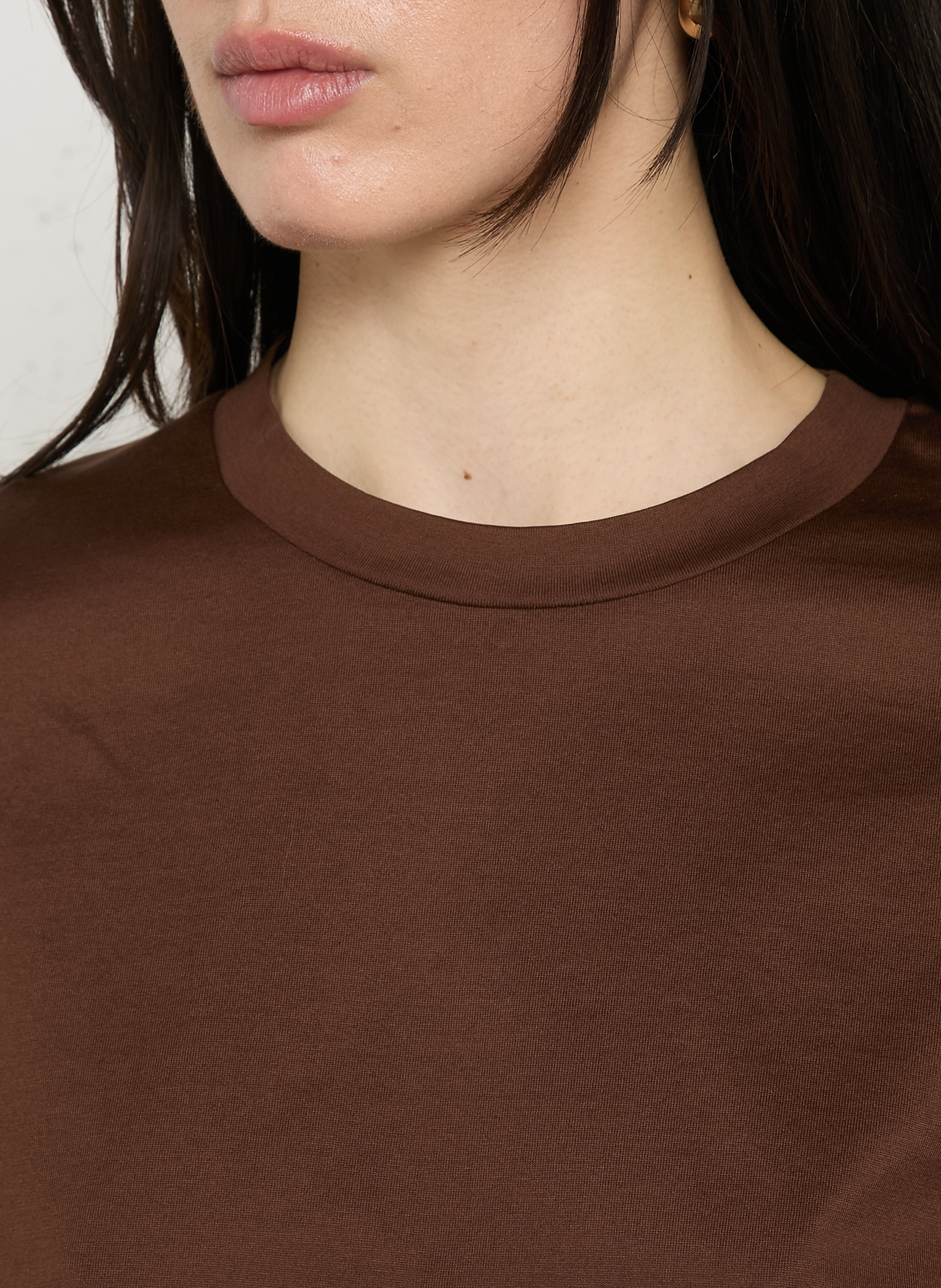 Tee-shirt droit en coton ama SOEUR Marron