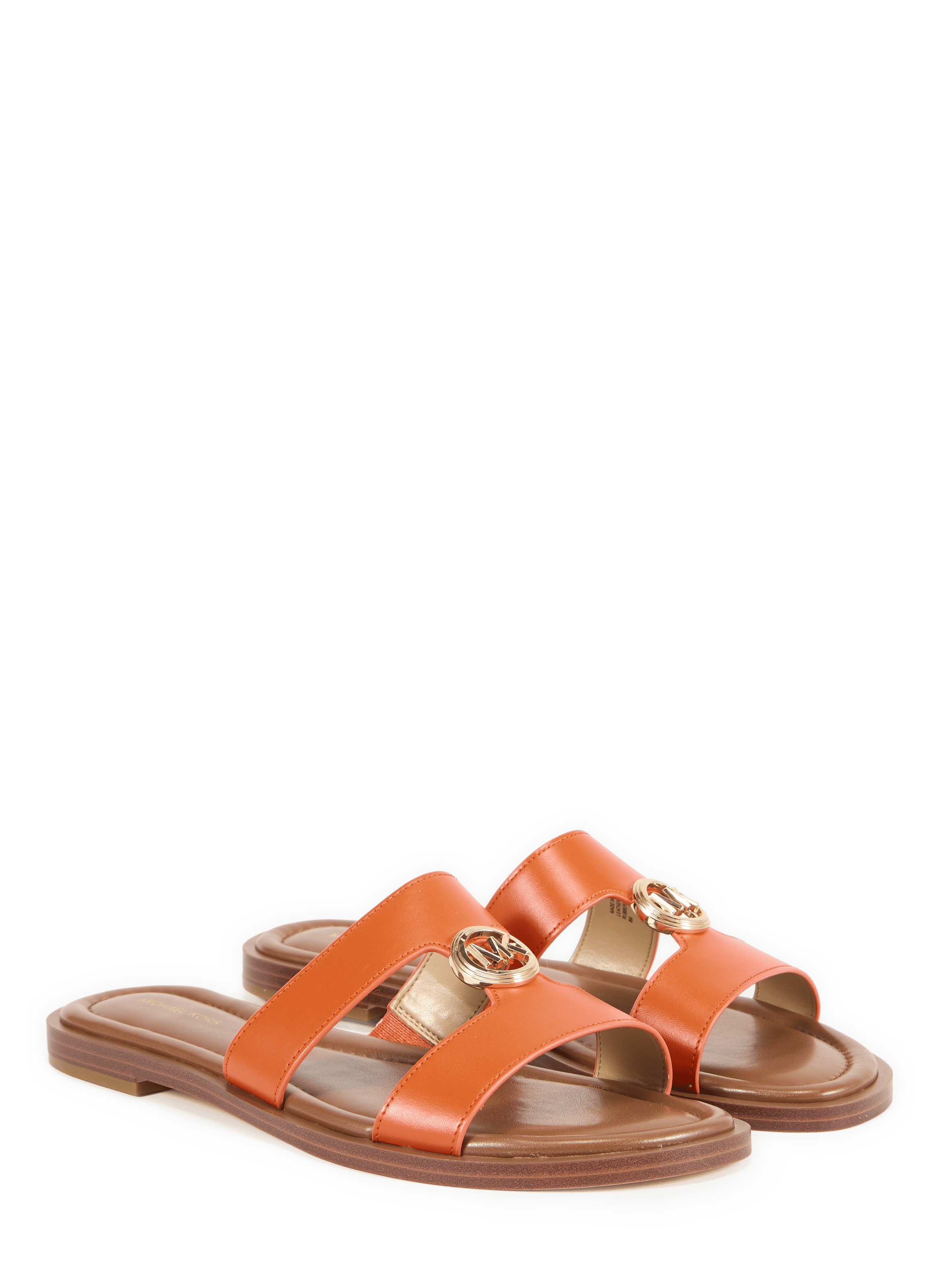 Sandales plates Erin en cuir de vache MICHAEL KORS Orange