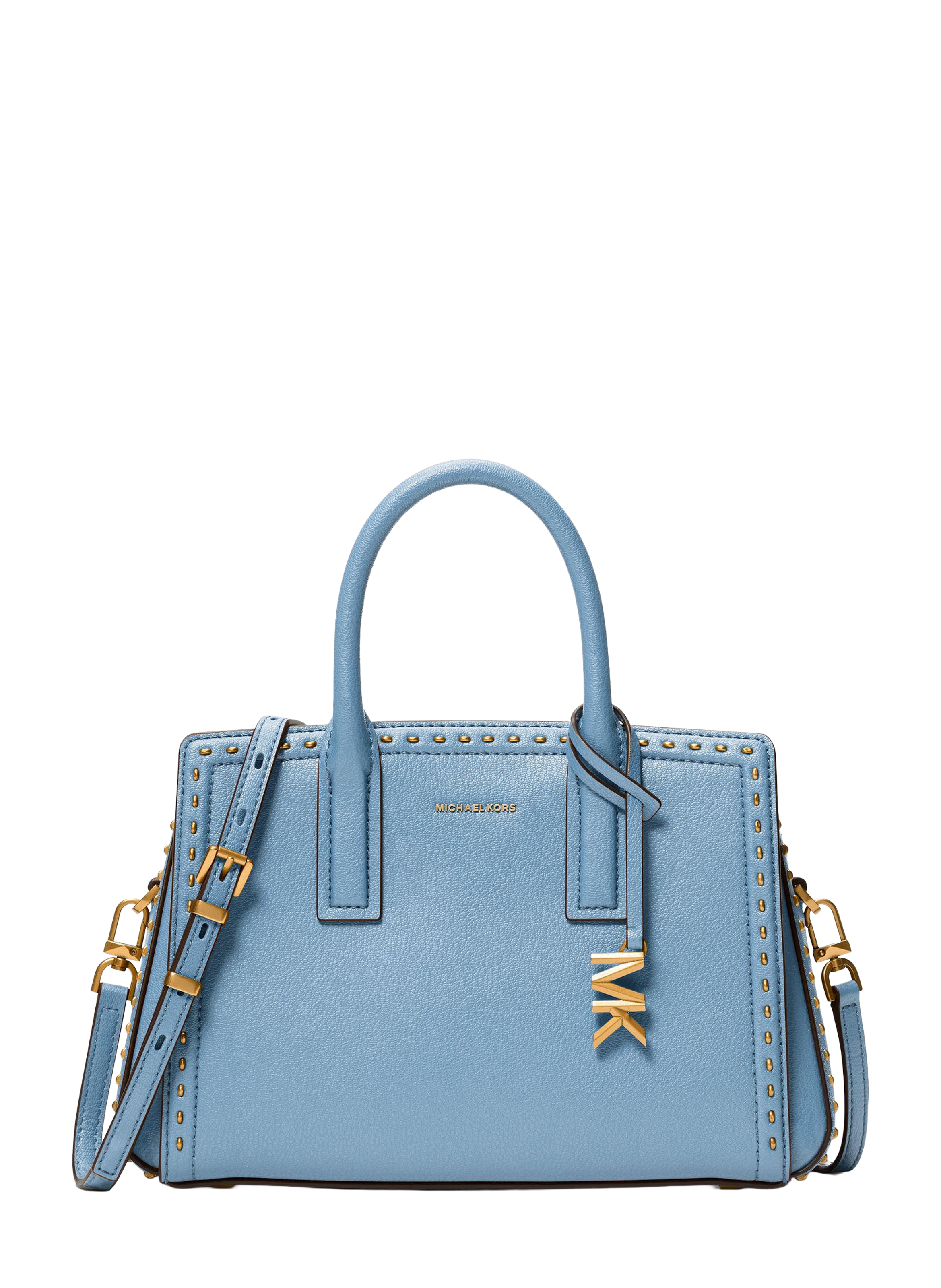 Sac à main Laila S en cuir clouté MICHAEL KORS Bleu