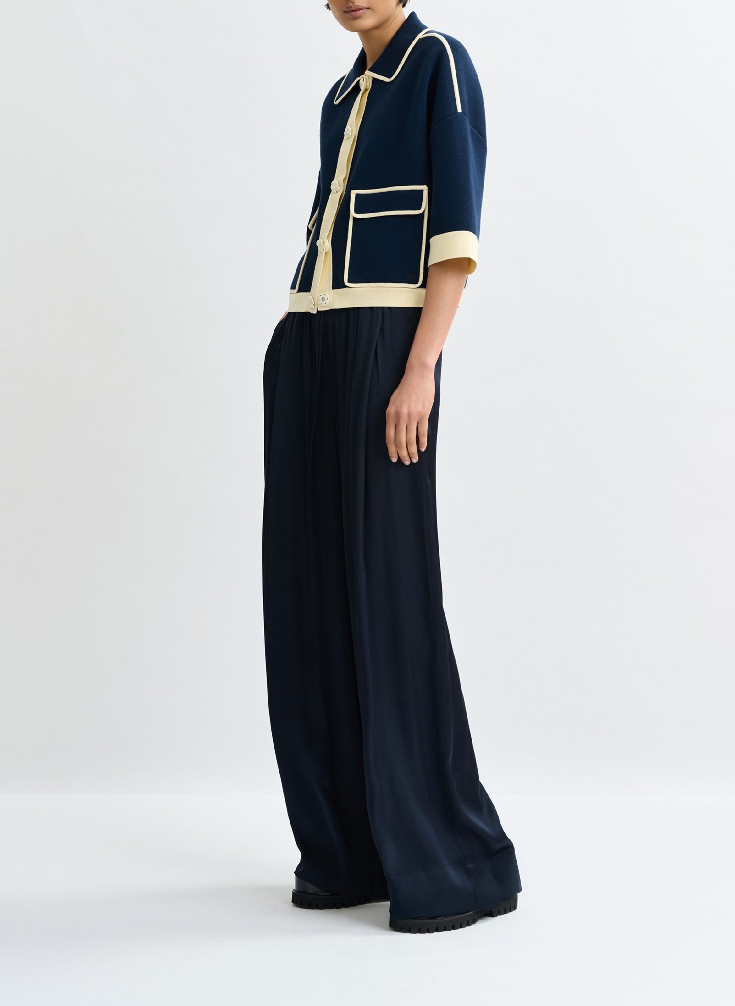 Gilet col classique jugly ESSENTIEL ANTWERP Bleu