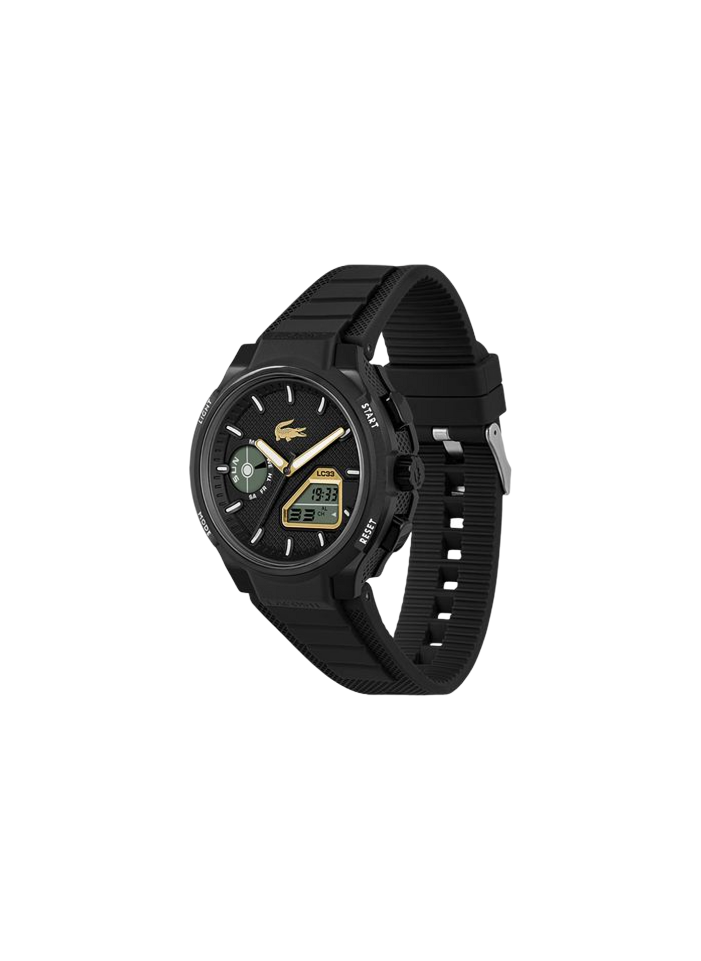 Montre quartz LC33 en silicone LACOSTE MONTRES Noir
