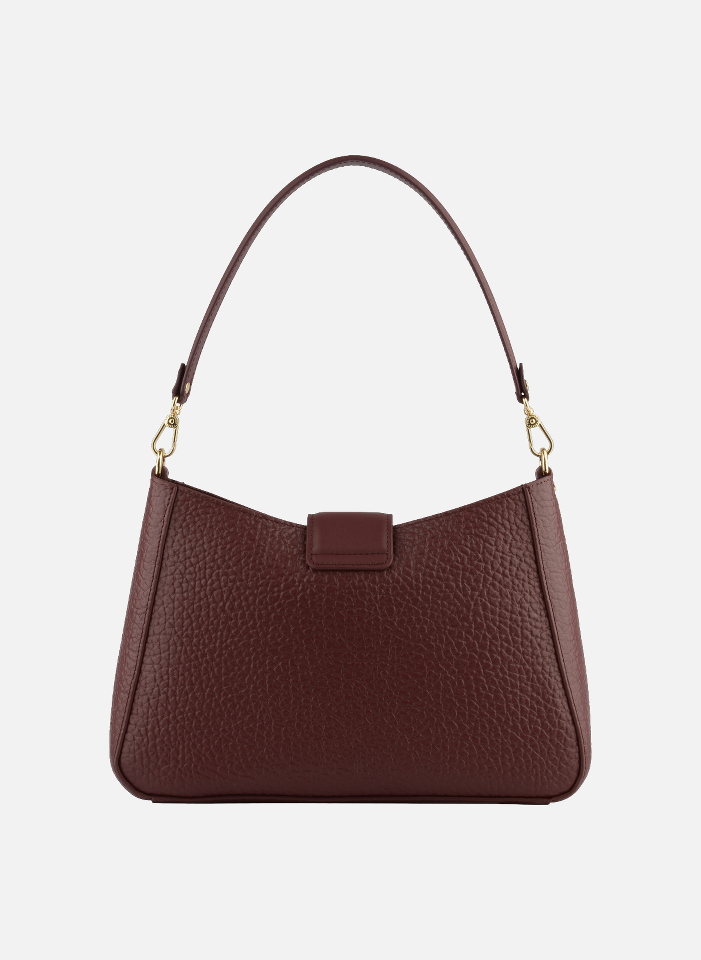 Fleuves | sac porté épaule gm en cuir de vachette POURCHET Rouge