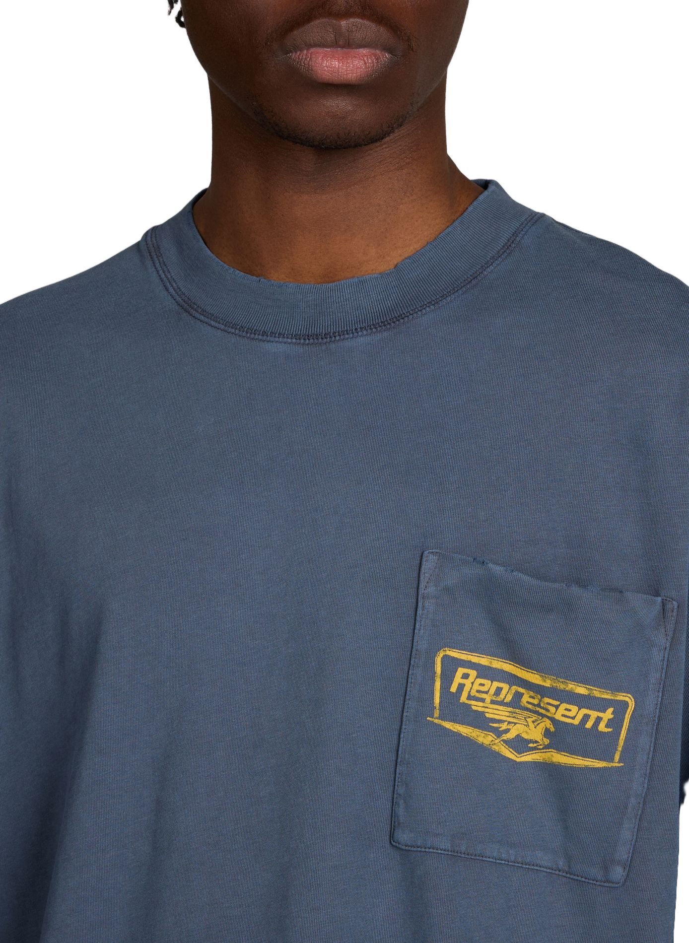 T-shirt imprimé en coton REPRESENT Bleu