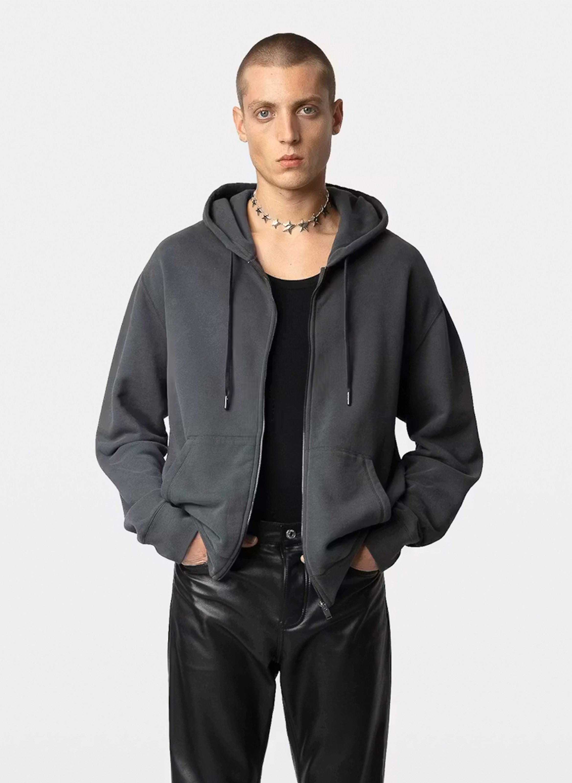 Sweat droit en coton mélangé sacha ZADIG&VOLTAIRE Gris