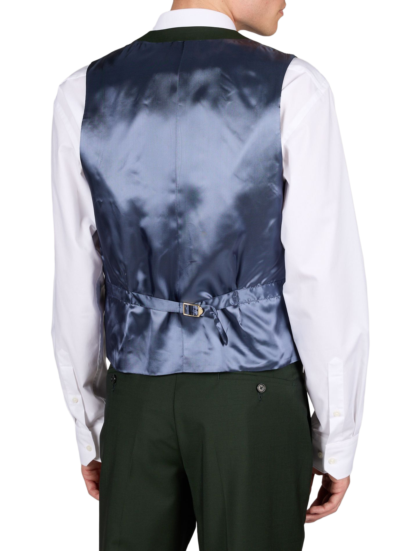 Fitted three-piece suit The Soho in mohair wool PAUL SMITH Green