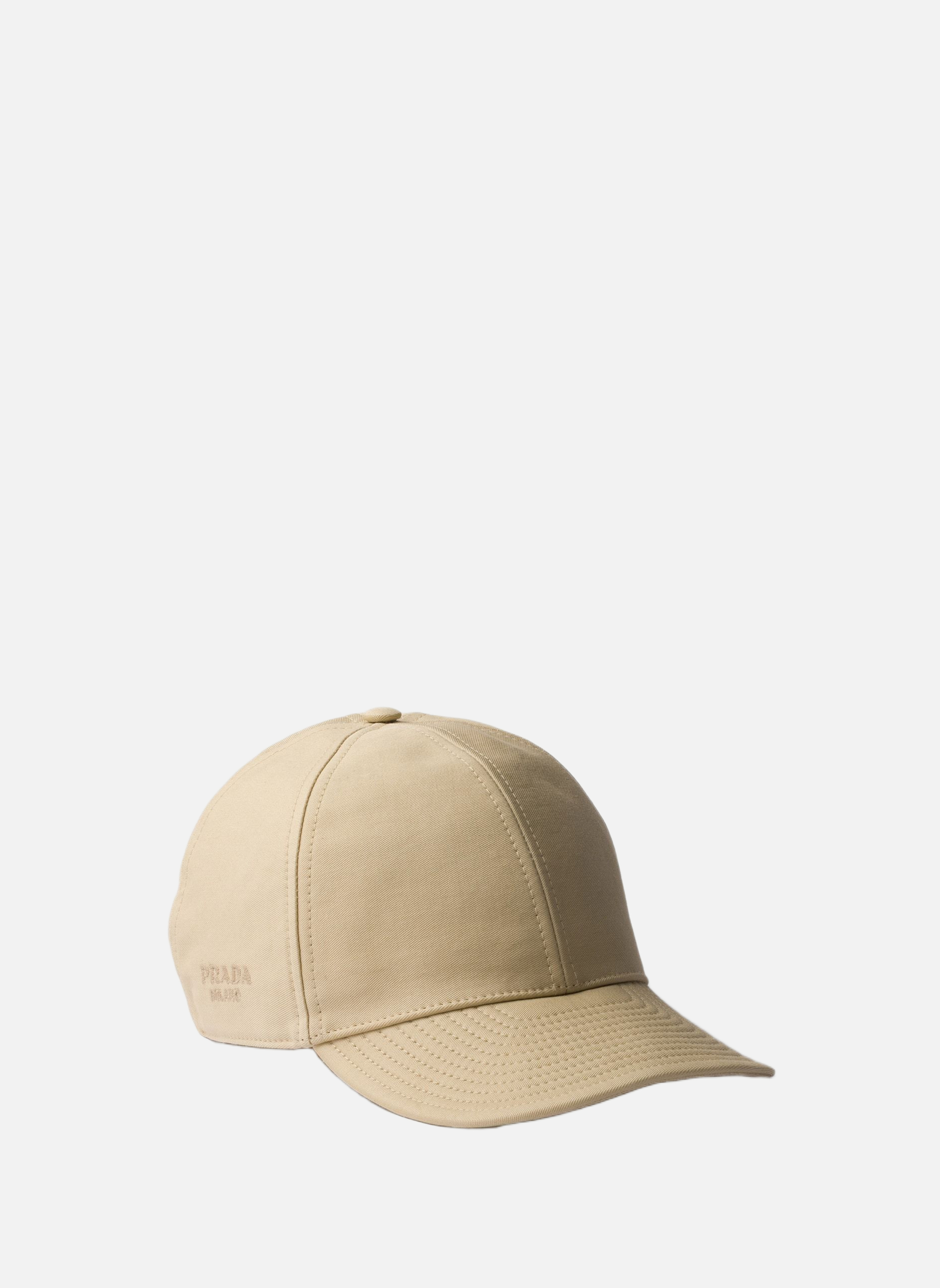Ancienne casquette de baseball en satin de coton PRADA Beige