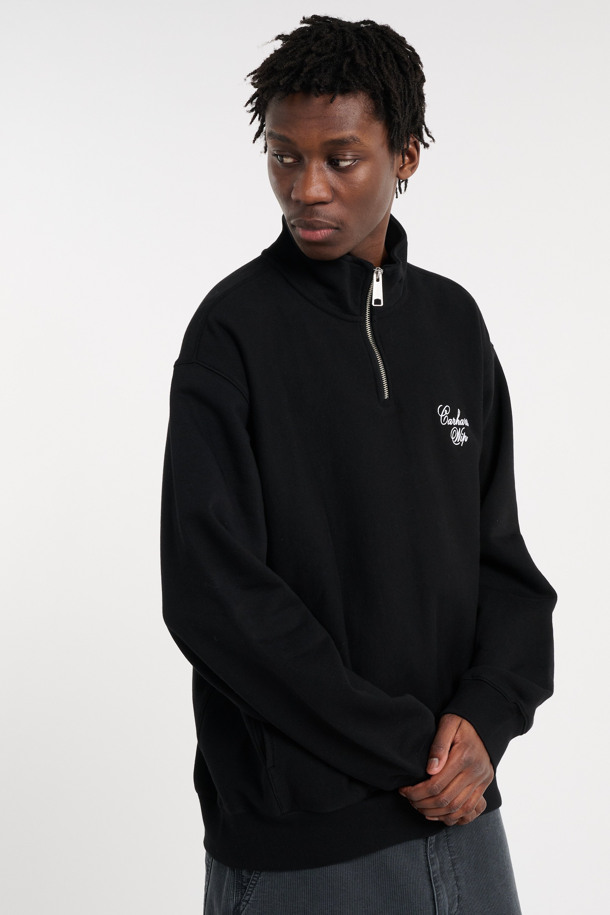 Sweat zippé longhand half zip sweat CARHARTT WIP Noir
