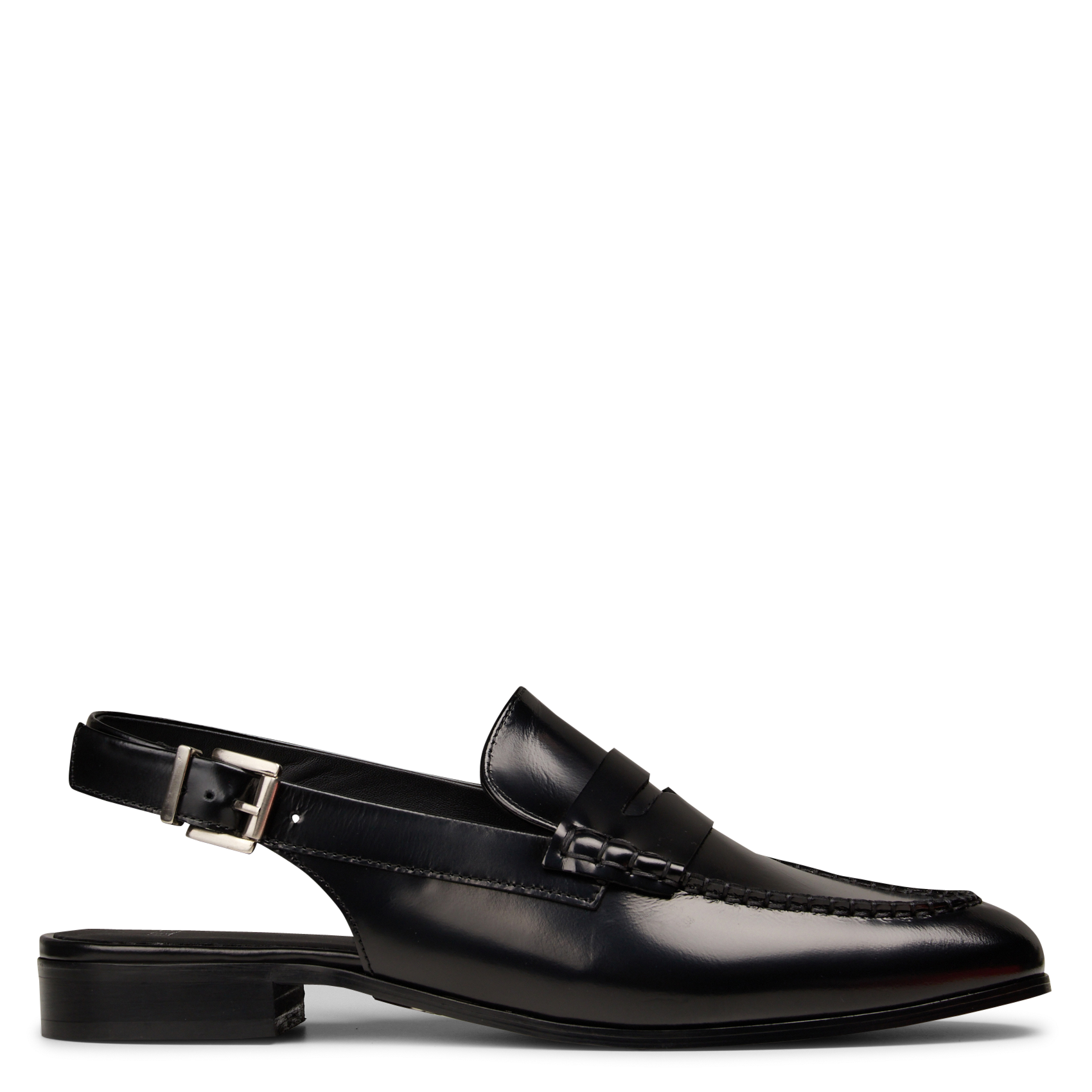 Mocassins slingbacks en cuir lisse IKKS Noir
