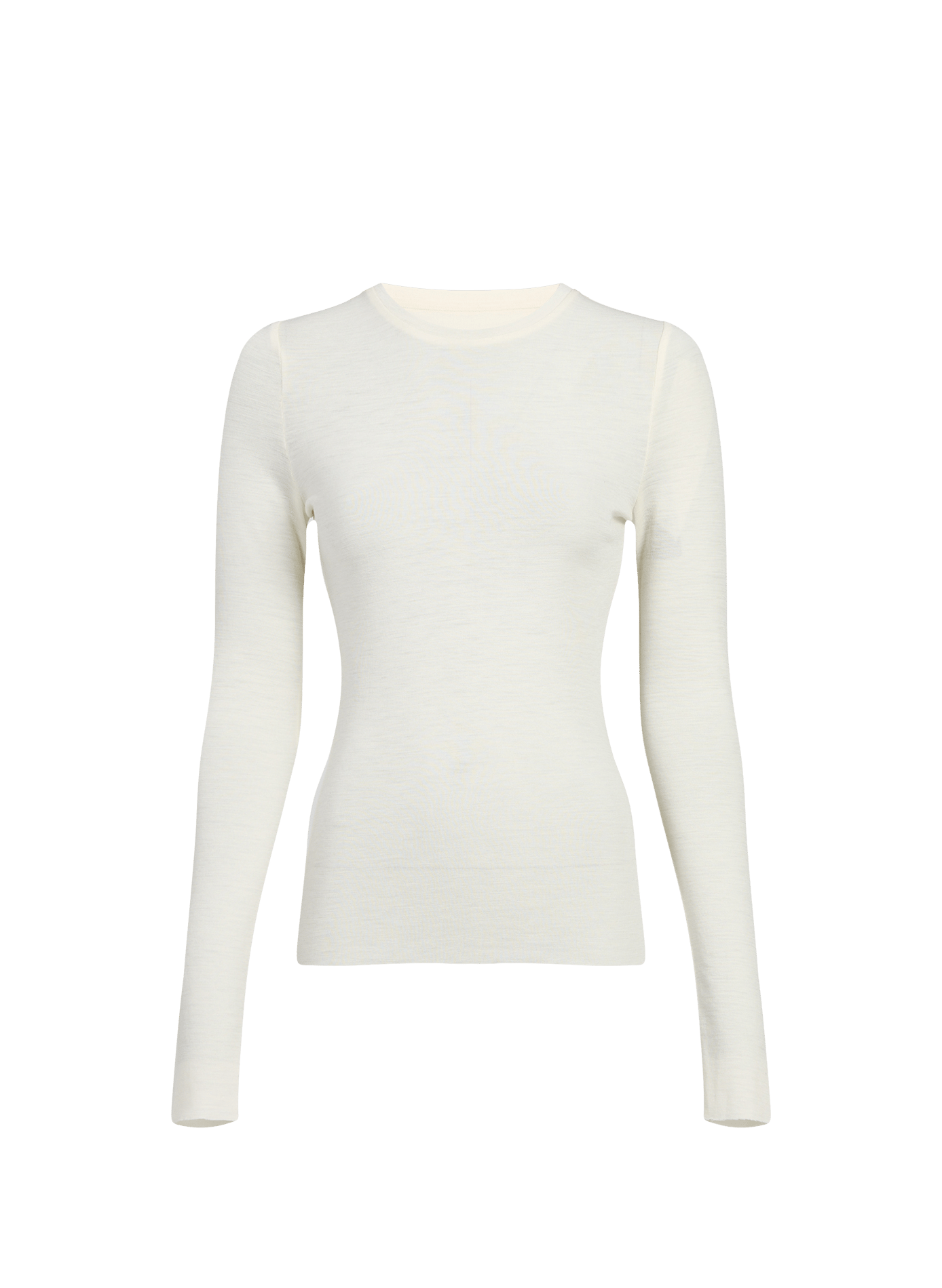 Pull uni à col rond en laine  SAISON 1865 Beige