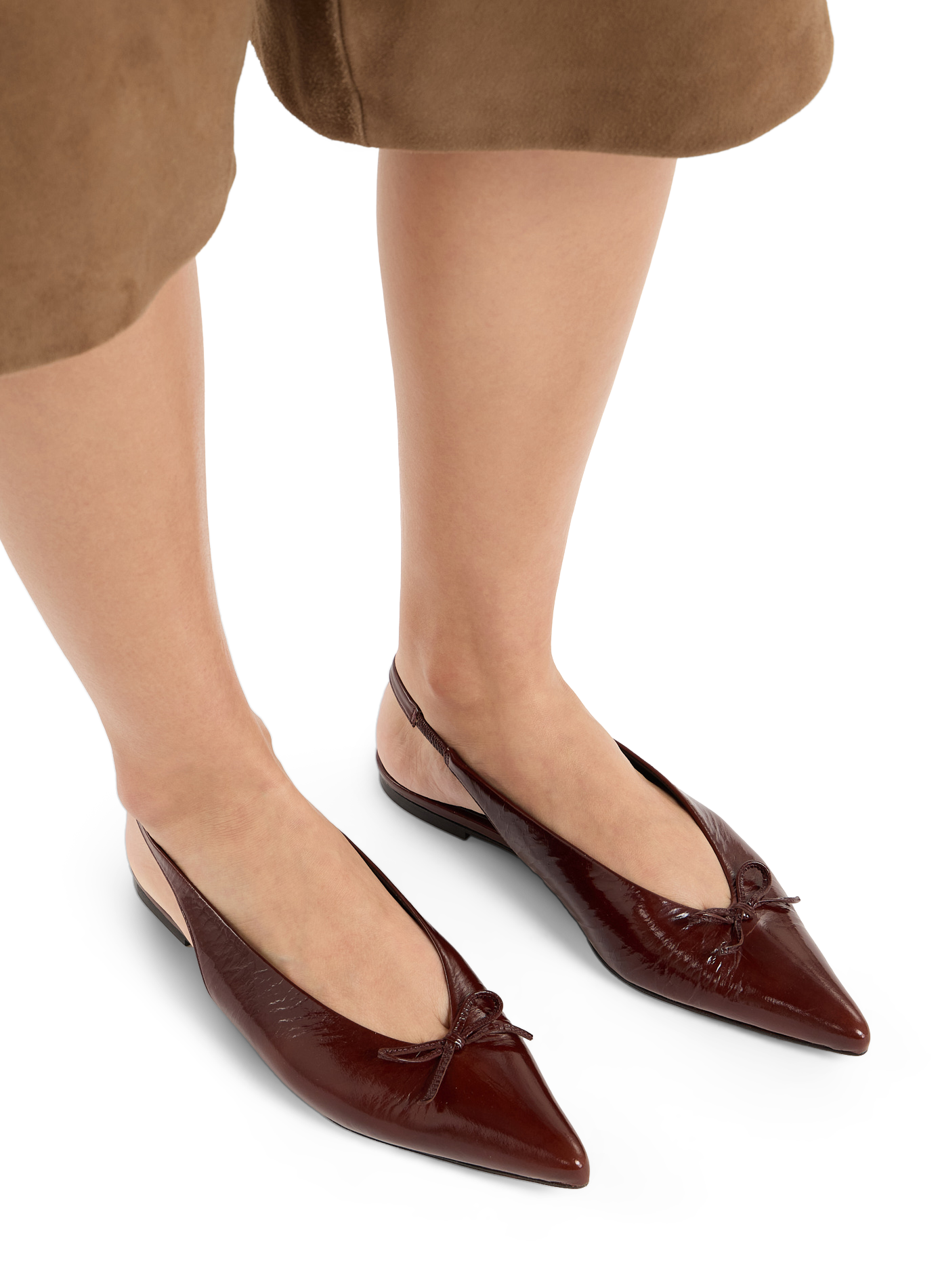 Slingbacks in patent leather SAISON 1865 Red