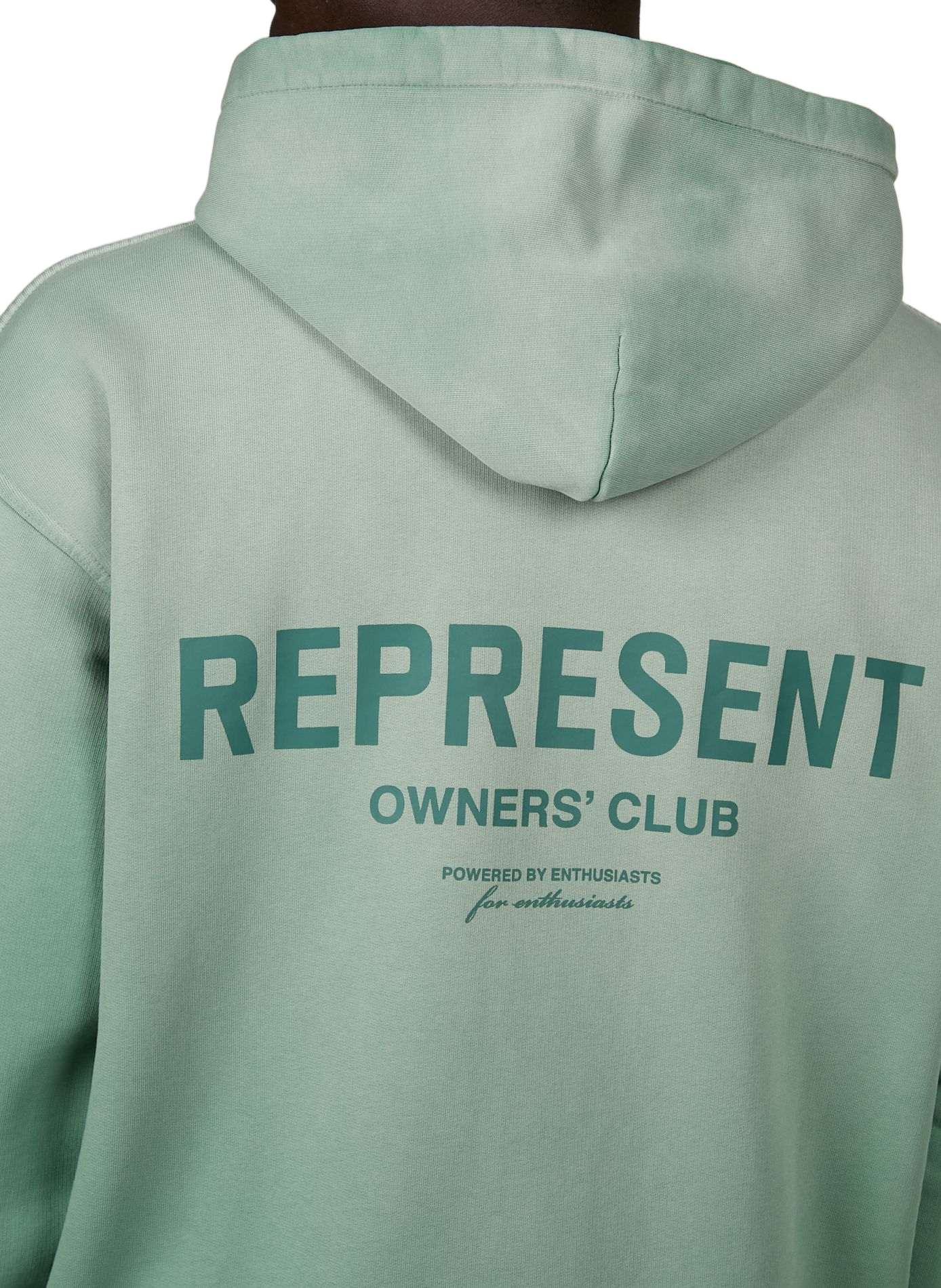 Oversized printed hoodie with hood REPRESENT Green