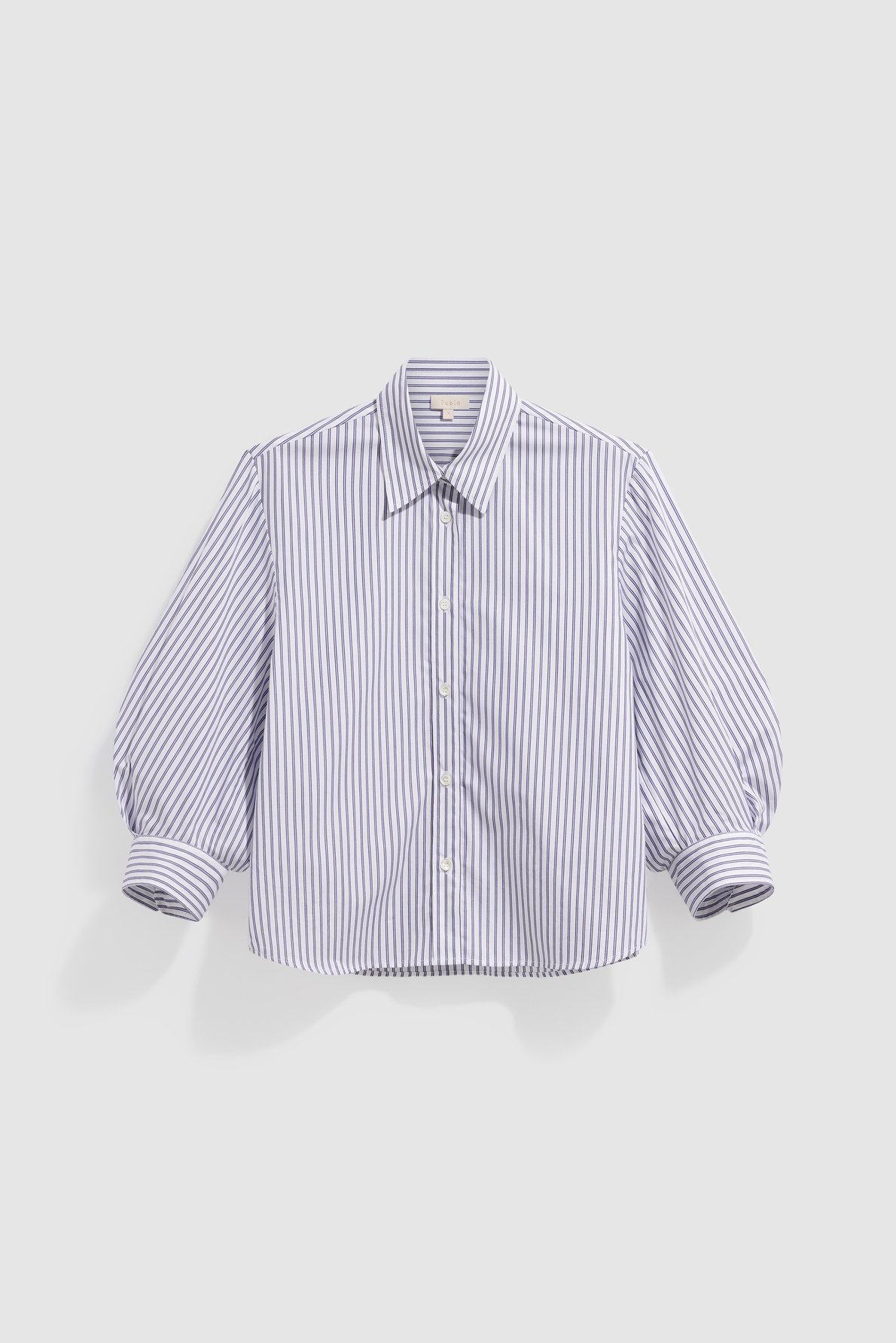 Chemise courte en popeline à rayures - lia PABLO Bleu