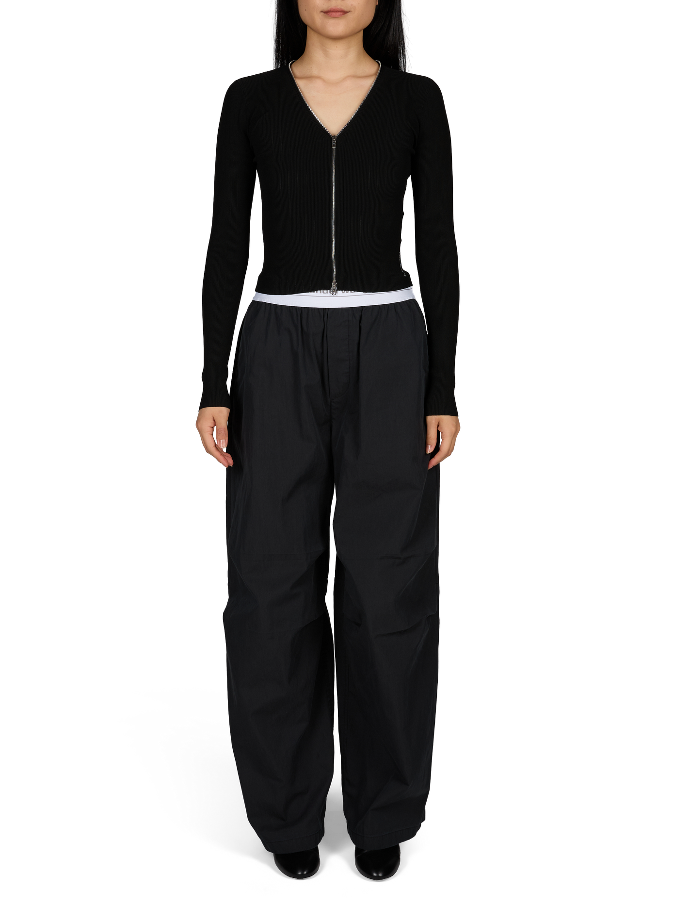 Rechte vest met V-hals ALEXANDER WANG Zwart