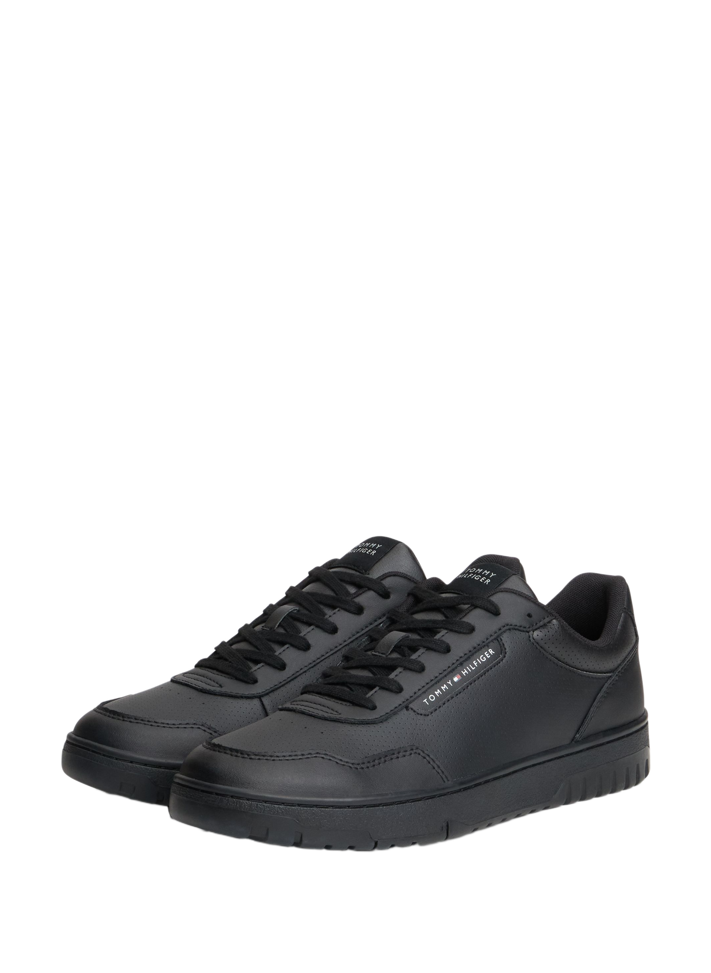 Low-top leather sneakers TOMMY HILFIGER Black