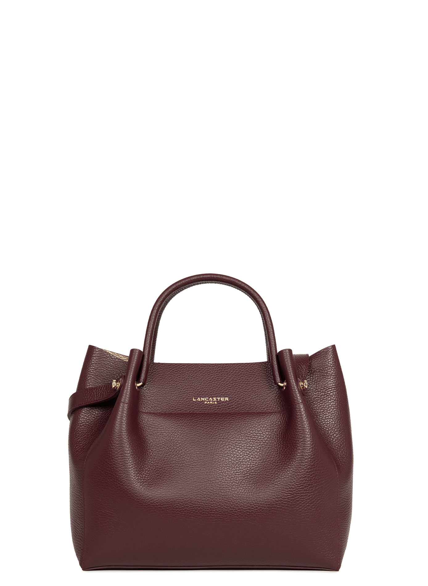 Grand sac cabas épaule - foulonné double louisa LANCASTER Rouge
