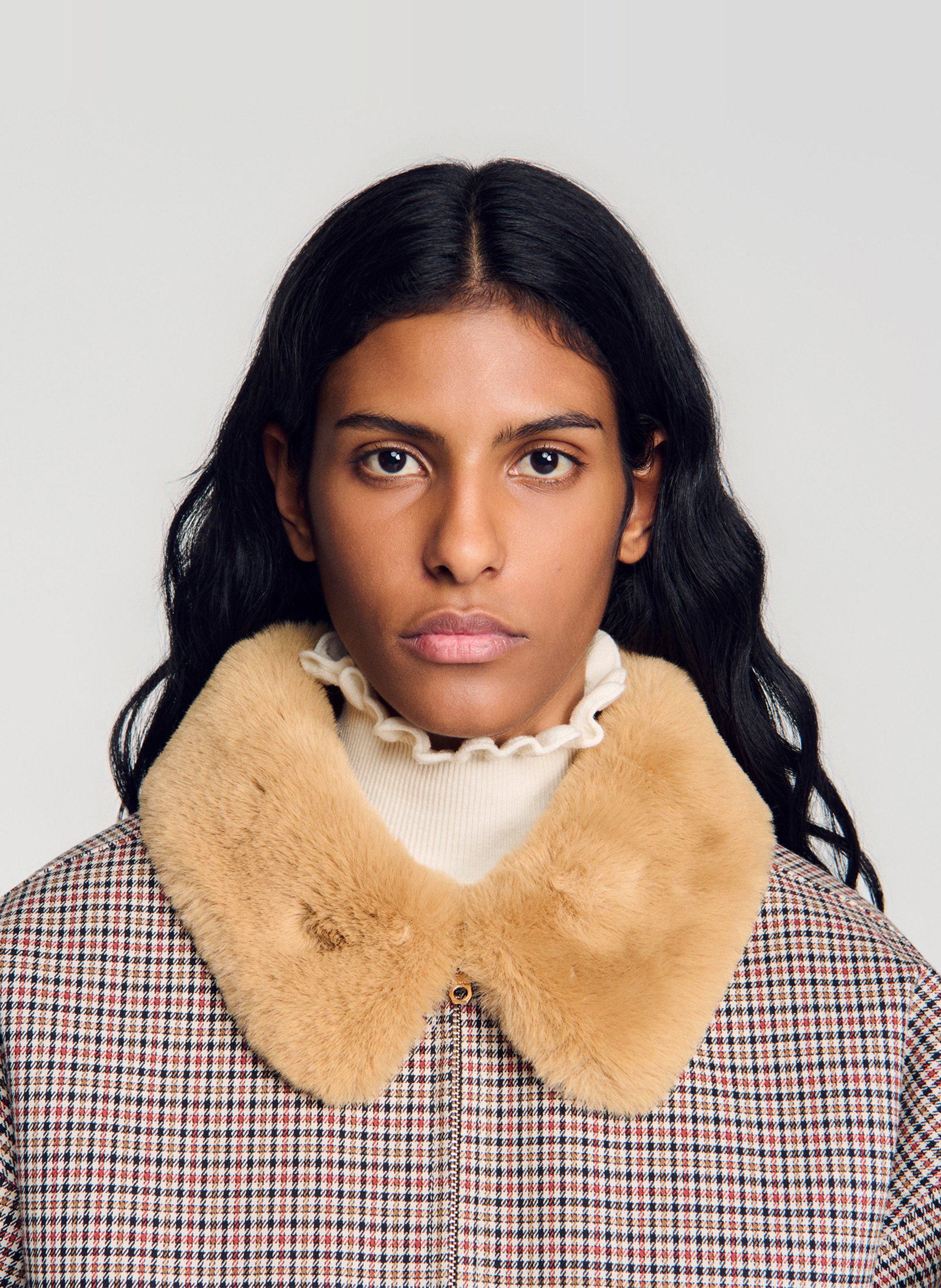 Veste oversize imprimée en coton mélangé SANDRO Marron