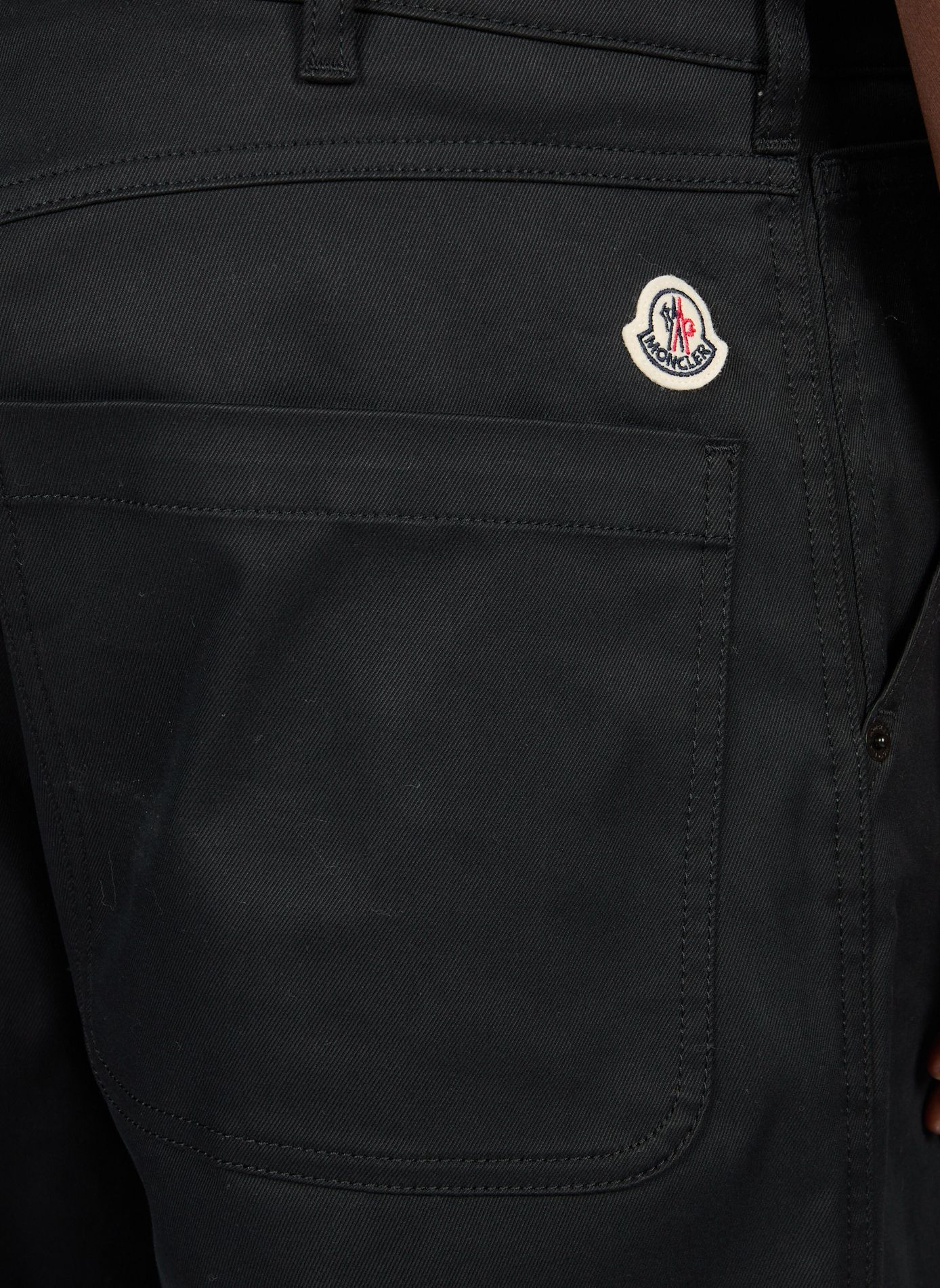 Straight cotton-blend trousers MONCLER Black