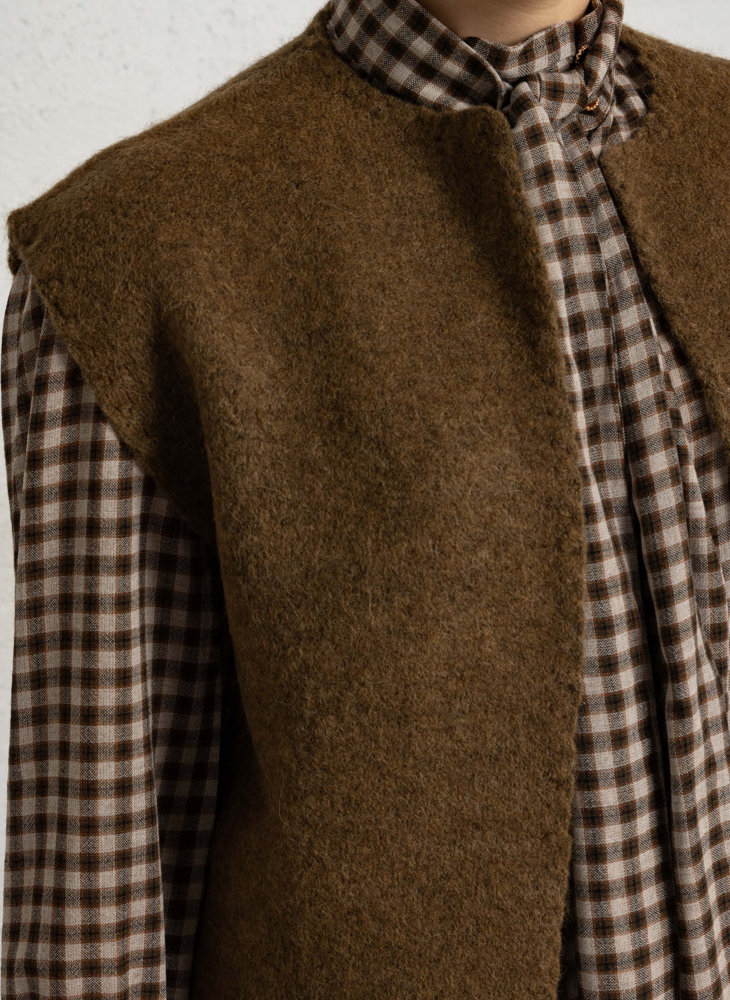 Gilet sans manches en laine mélangée anthea MAISON 123 Vert
