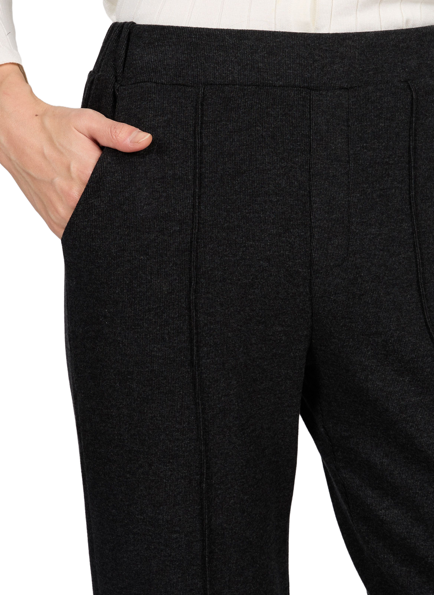 Plain straight-leg Yuki trousers MUS & BOMBON Grey