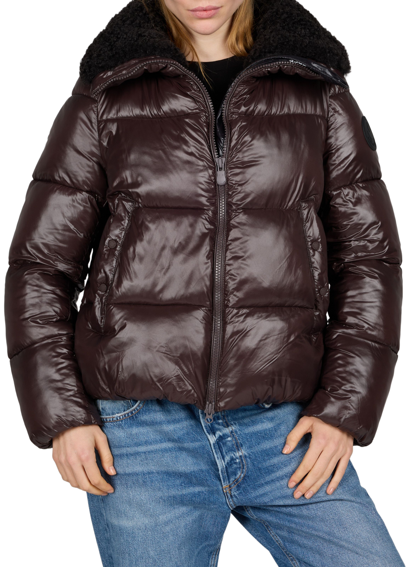 Oversized quilted puffer jacket SAVE THE DUCK Black