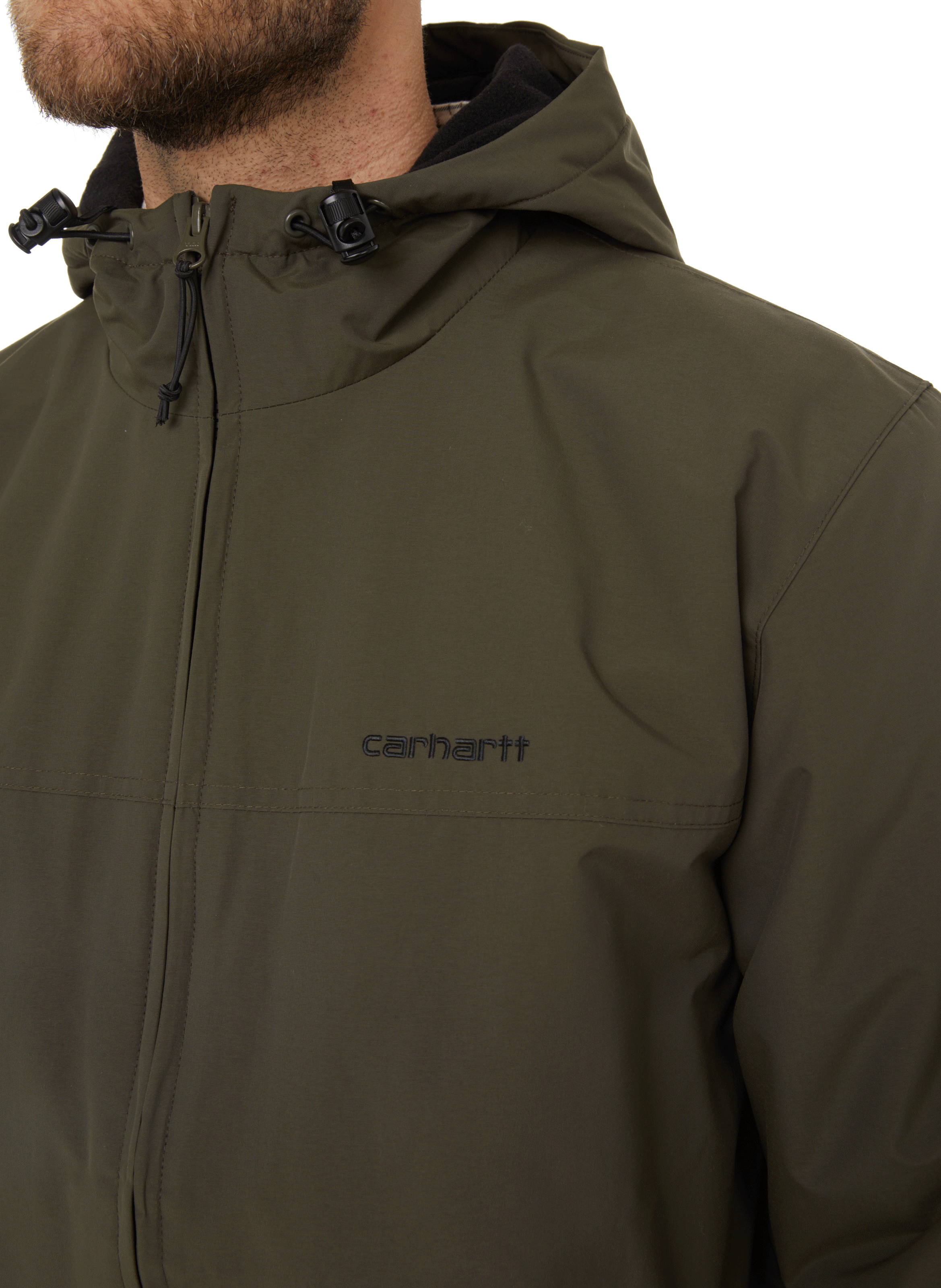 Nylon jacket with hood CARHARTT WIP Green