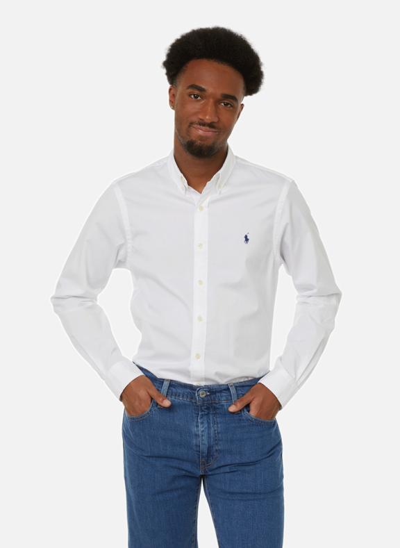 POLO RALPH LAUREN Slim-fit cotton shirt White