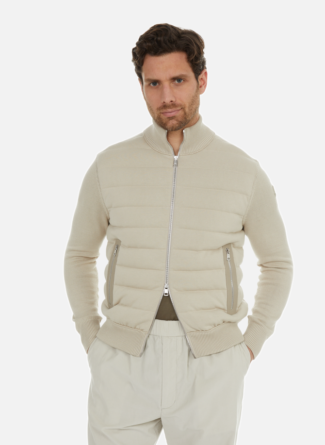 MONCLER bi-material cotton vest