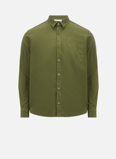 Plain long-sleeved shirt GreenHARRIS WILSON 