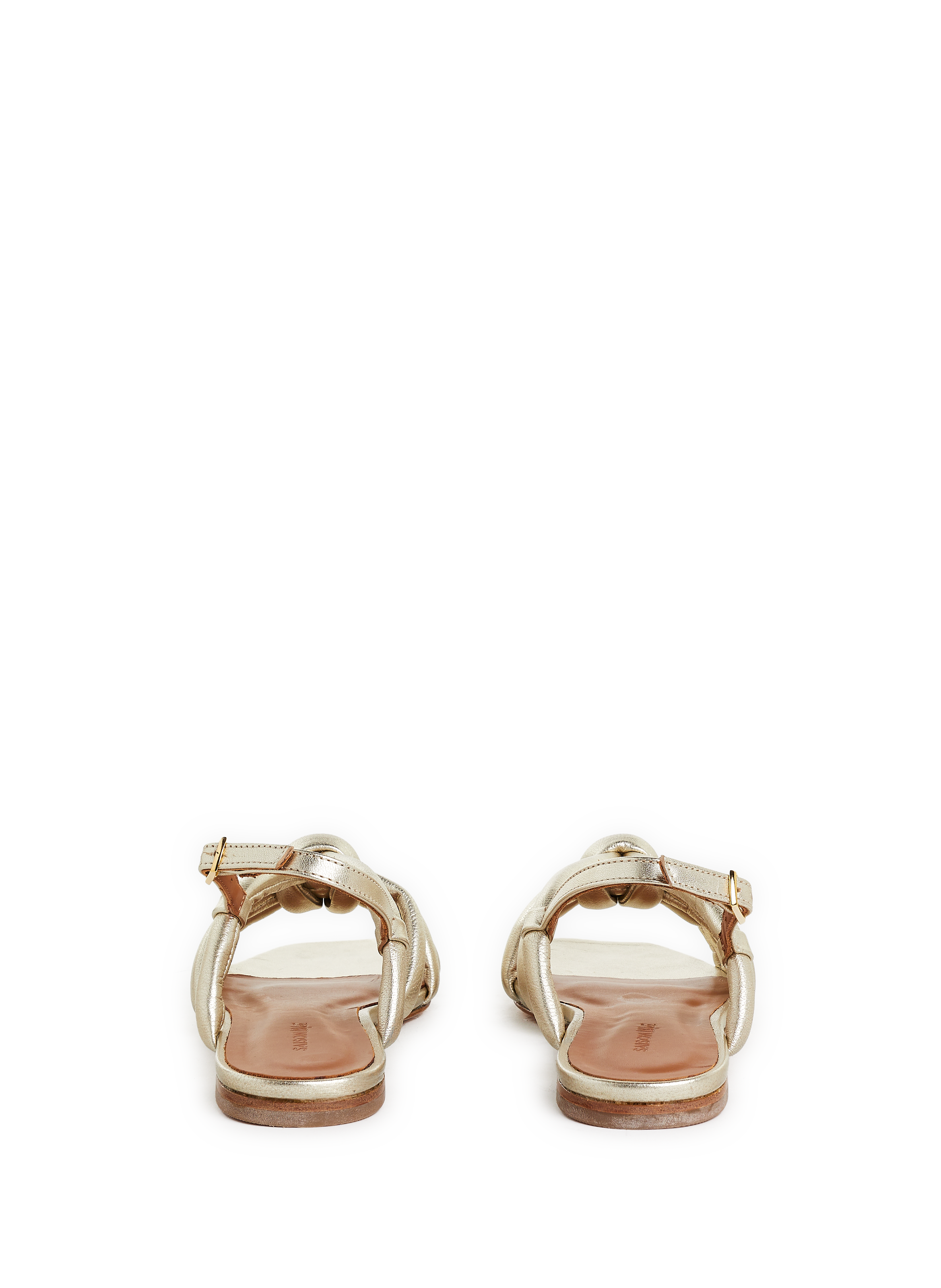 Flat leather sandals SAISON 1865 Golden