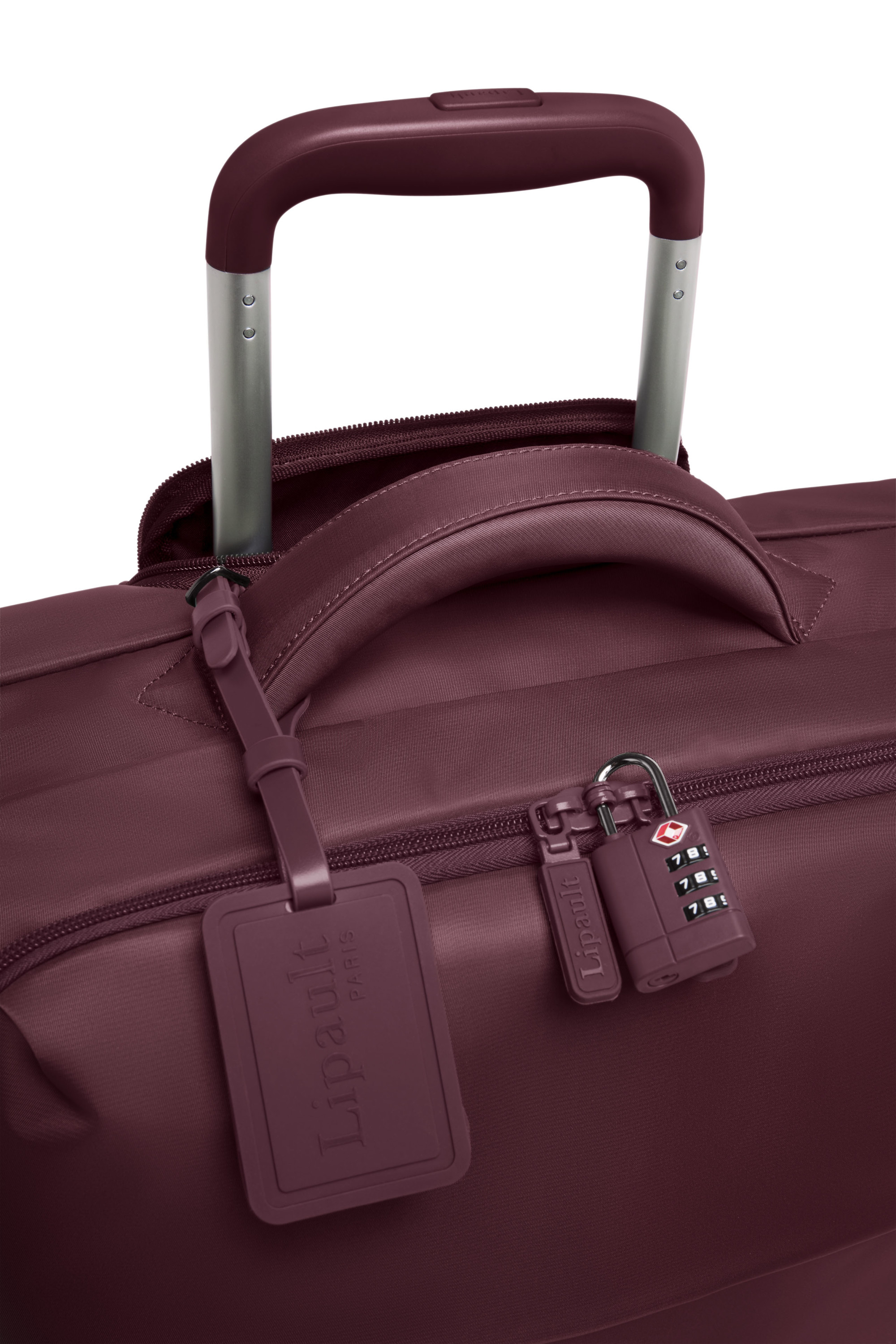 Plume valise 4 roues taille s LIPAULT PARIS Rouge