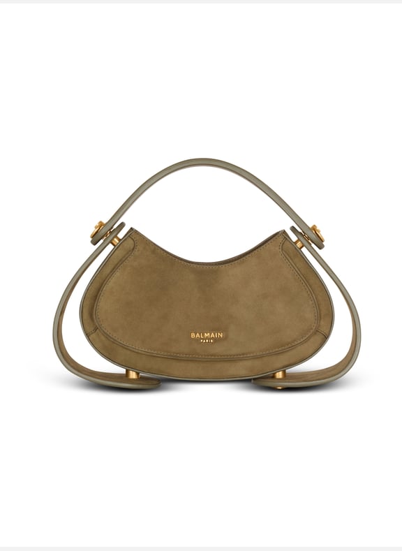 Sac jolie madame medium en cuir suédé Vert by BALMAIN BALMAIN Sac jolie madame medium en cuir suédé Vert