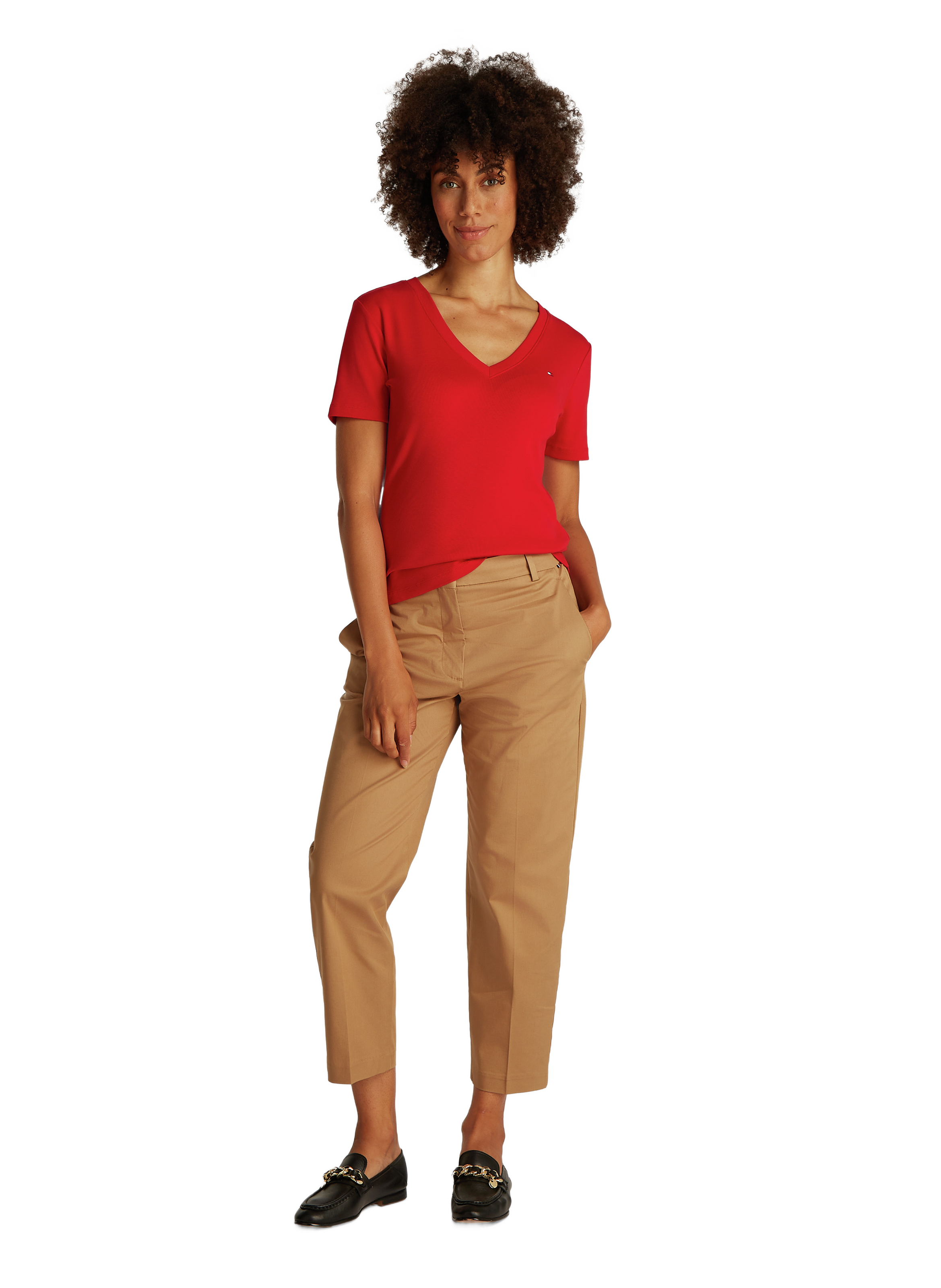 T-shirt en coton | Rouge TOMMY HILFIGER Femme
