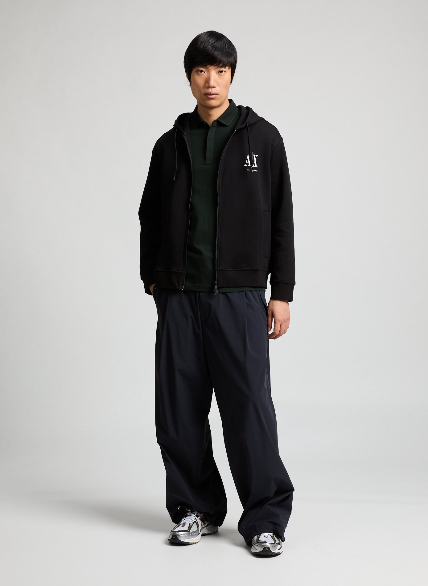 Zip-up hoodie sweatshirt Black