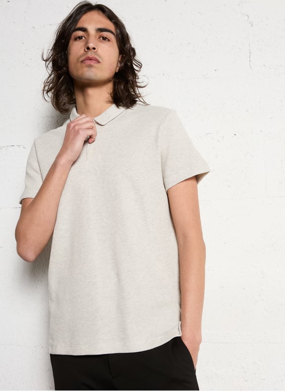 Polo regular manches courtes Gris by IKKS IKKS Polo regular manches courtes Gris