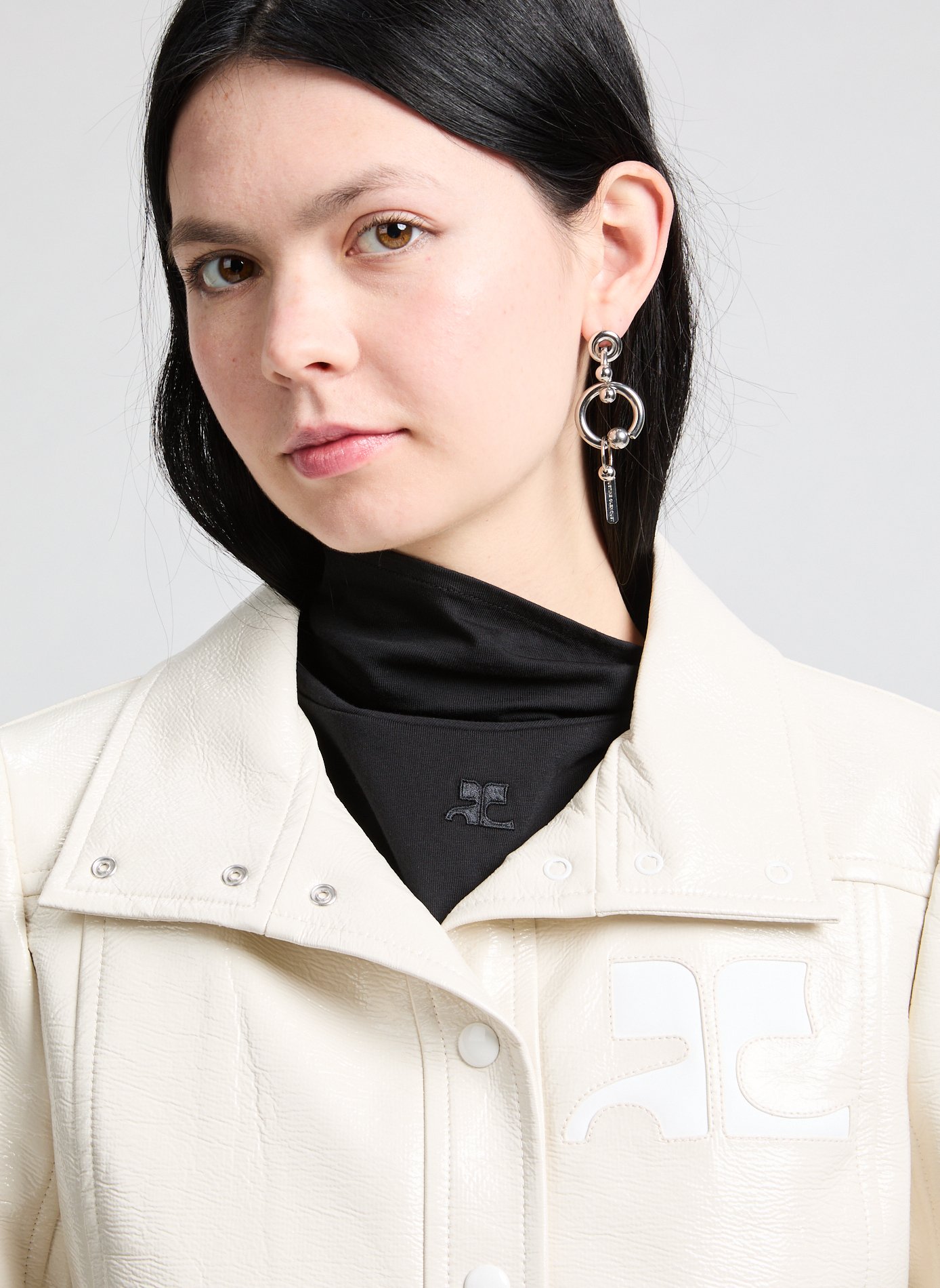 Vinyl jacket COURRÈGES White