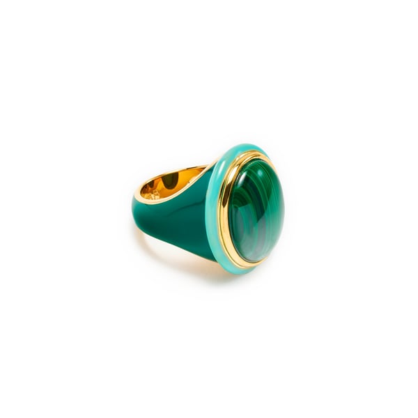 Bague tabarin malachite