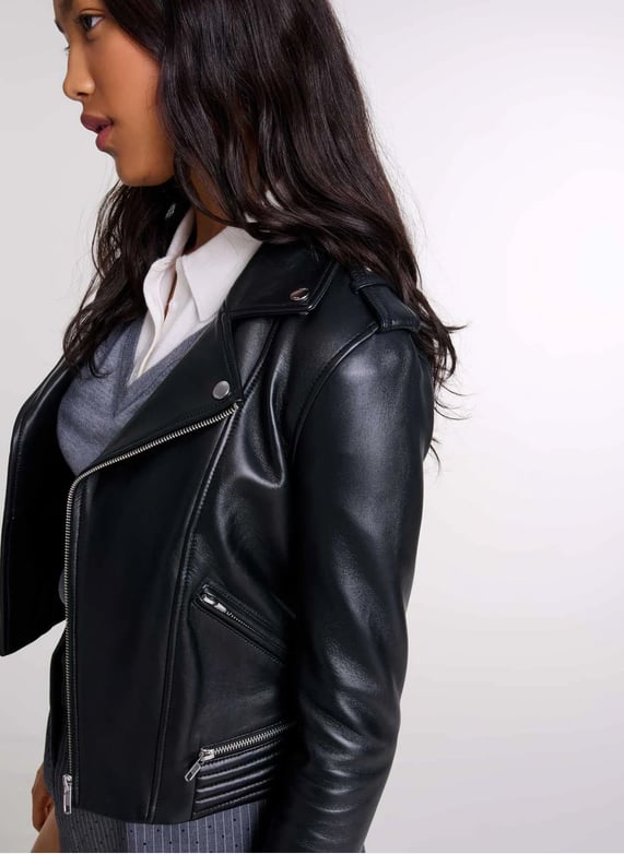 Veste Cuir Maje Perfecto Maje Femme Veste Cuir Maje Perfecto