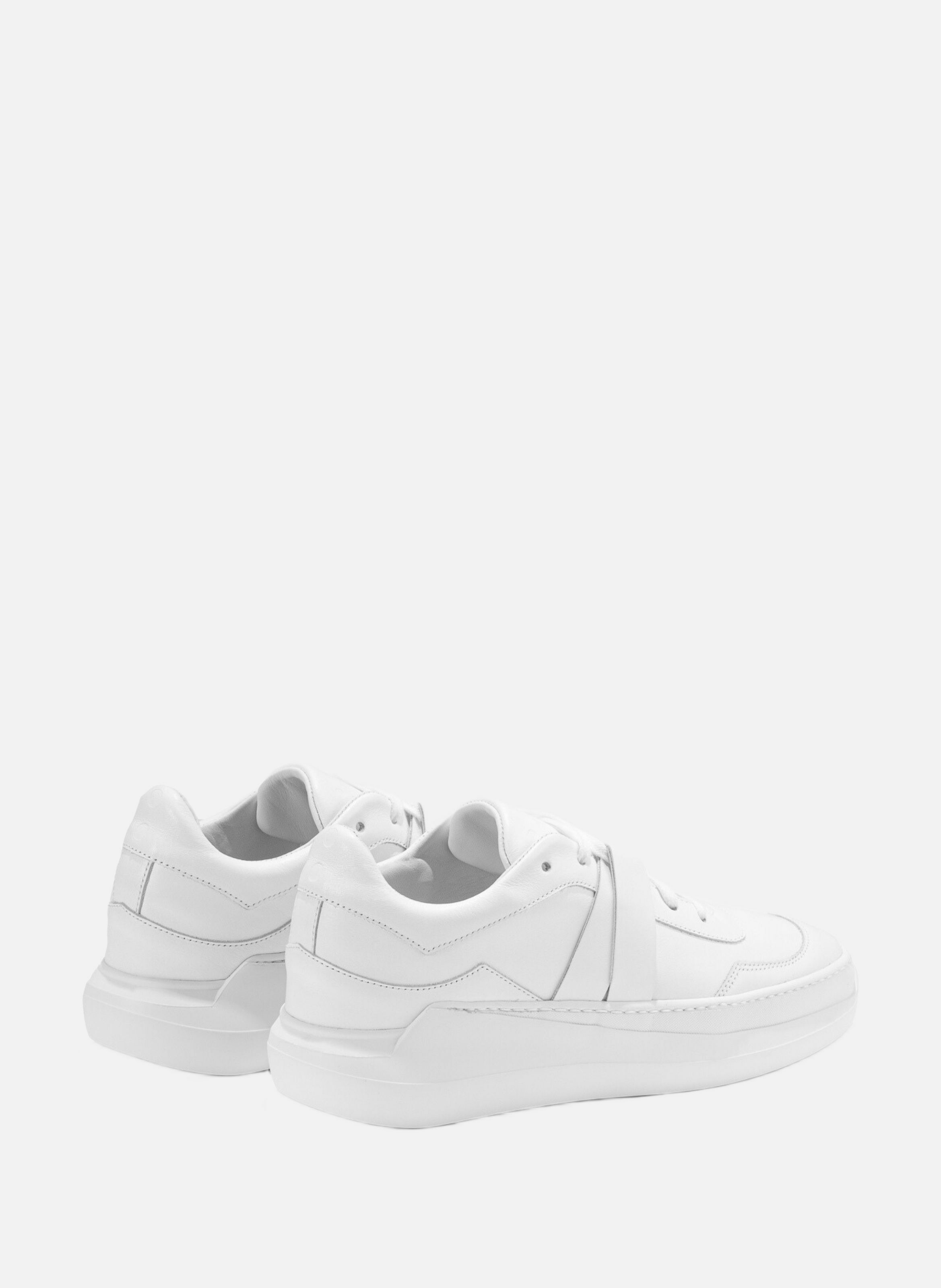 G0 : zénith - sneakers en cuir lisse blanc EVI Blanc