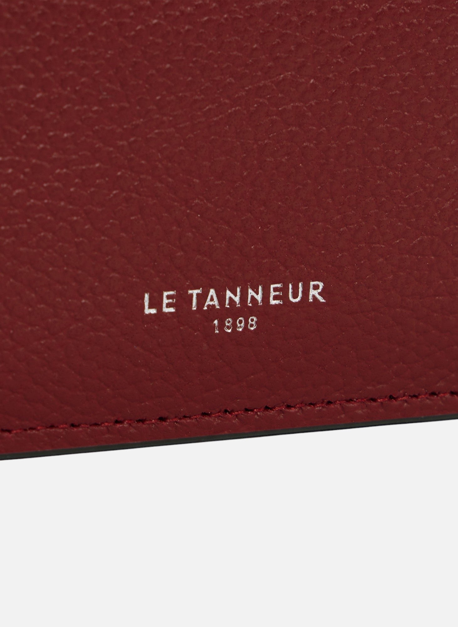Porte cartes emile en cuir grainé LE TANNEUR Rouge