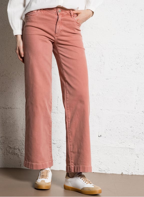 Jean droit taille haute sandy Rose by MAISON 123 MAISON 123 Jean droit taille haute sandy Rose