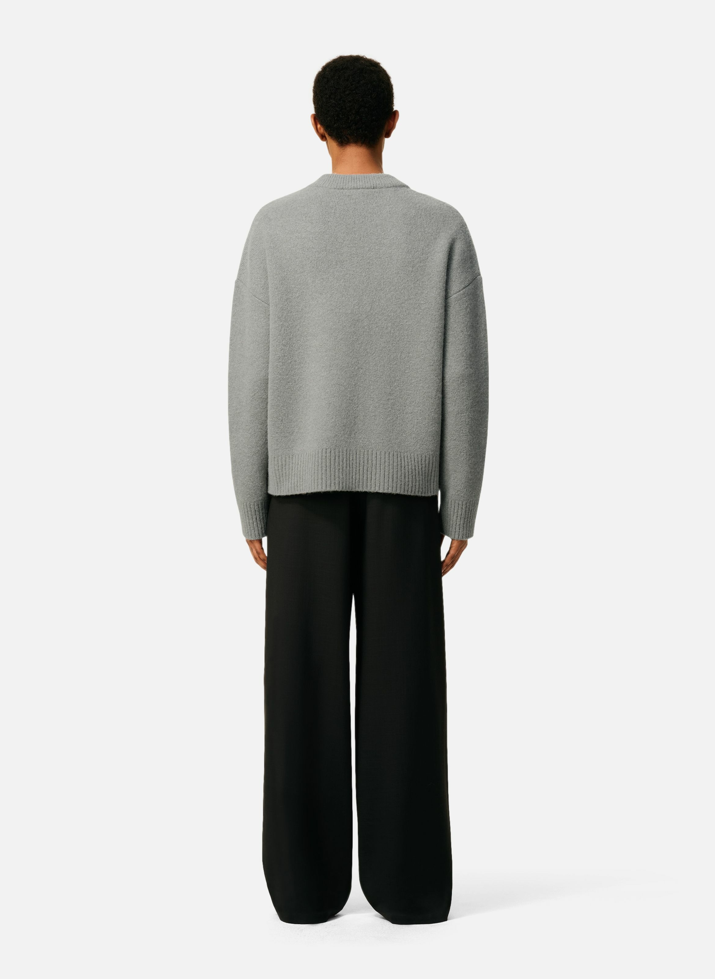 Cardigan ami de coeur en alpaga unisexe AMI PARIS Gris