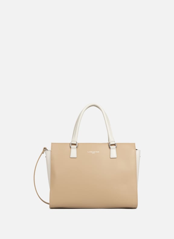 Large tote bag - Smooth Beige by LANCASTER LANCASTER Large tote bag - Smooth Beige