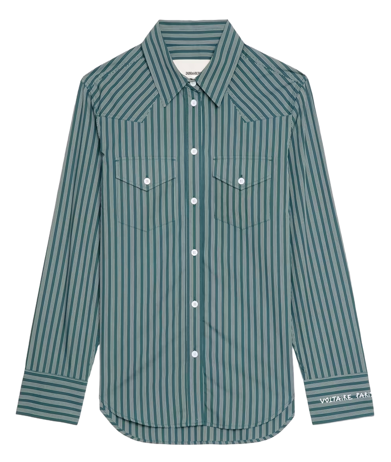 Chemise col classique en coton thelma ZADIG&VOLTAIRE Vert