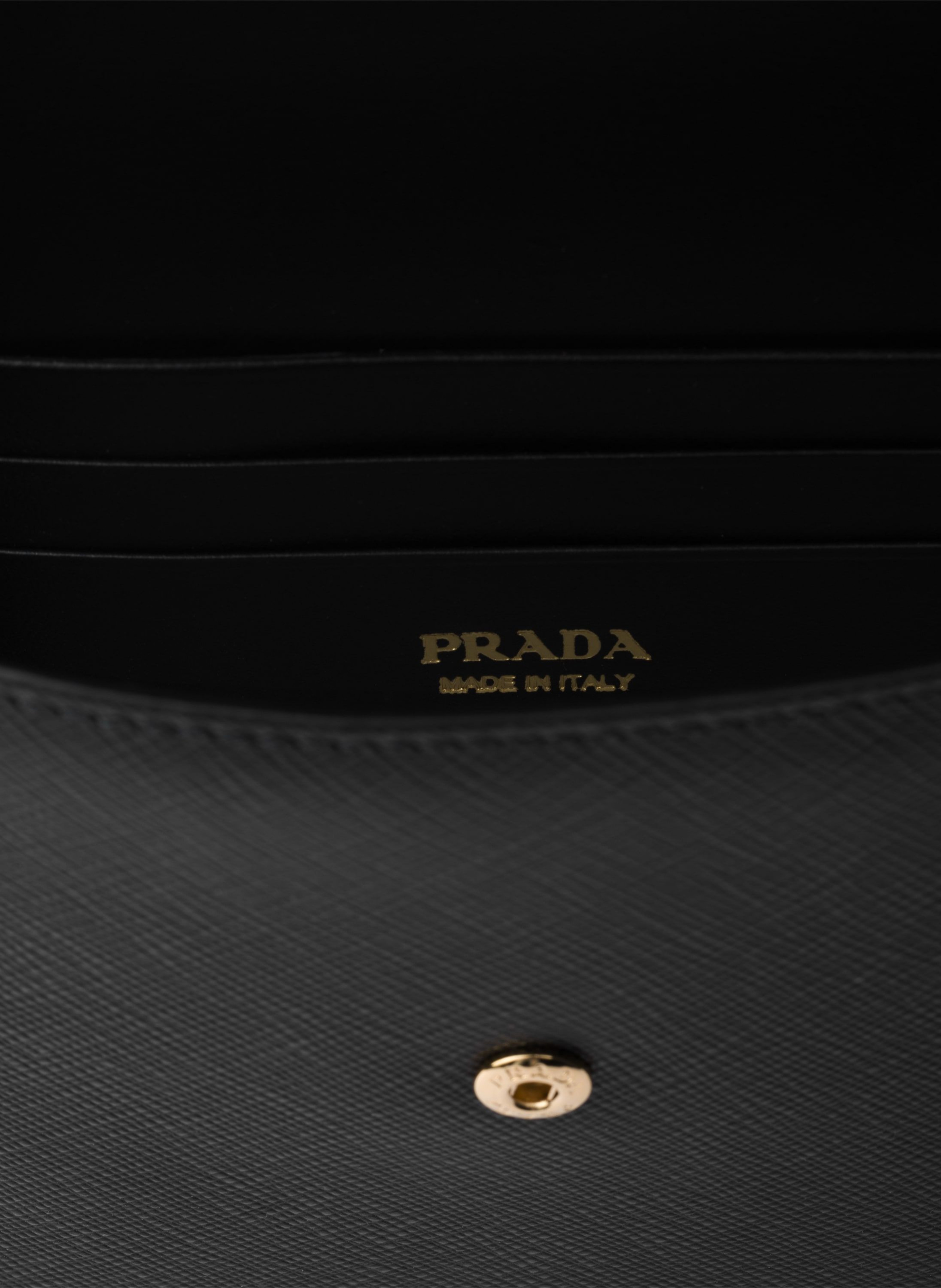 Pochette enveloppe en cuir saffiano PRADA Noir