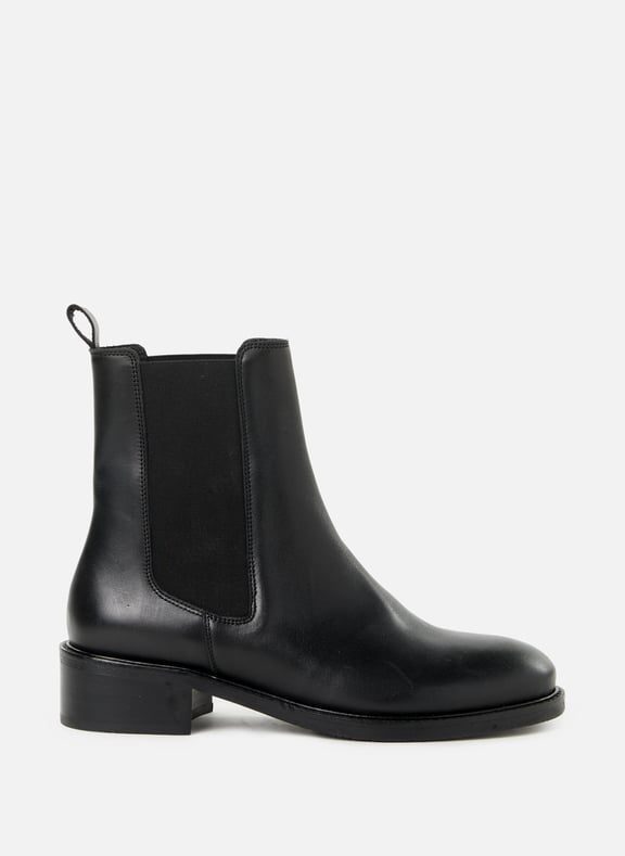 Darcy Chelsea Suede Leather Ankle Boots Black by SAISON 1865 SAISON 1865 Darcy Chelsea Suede Leather Ankle Boots Black